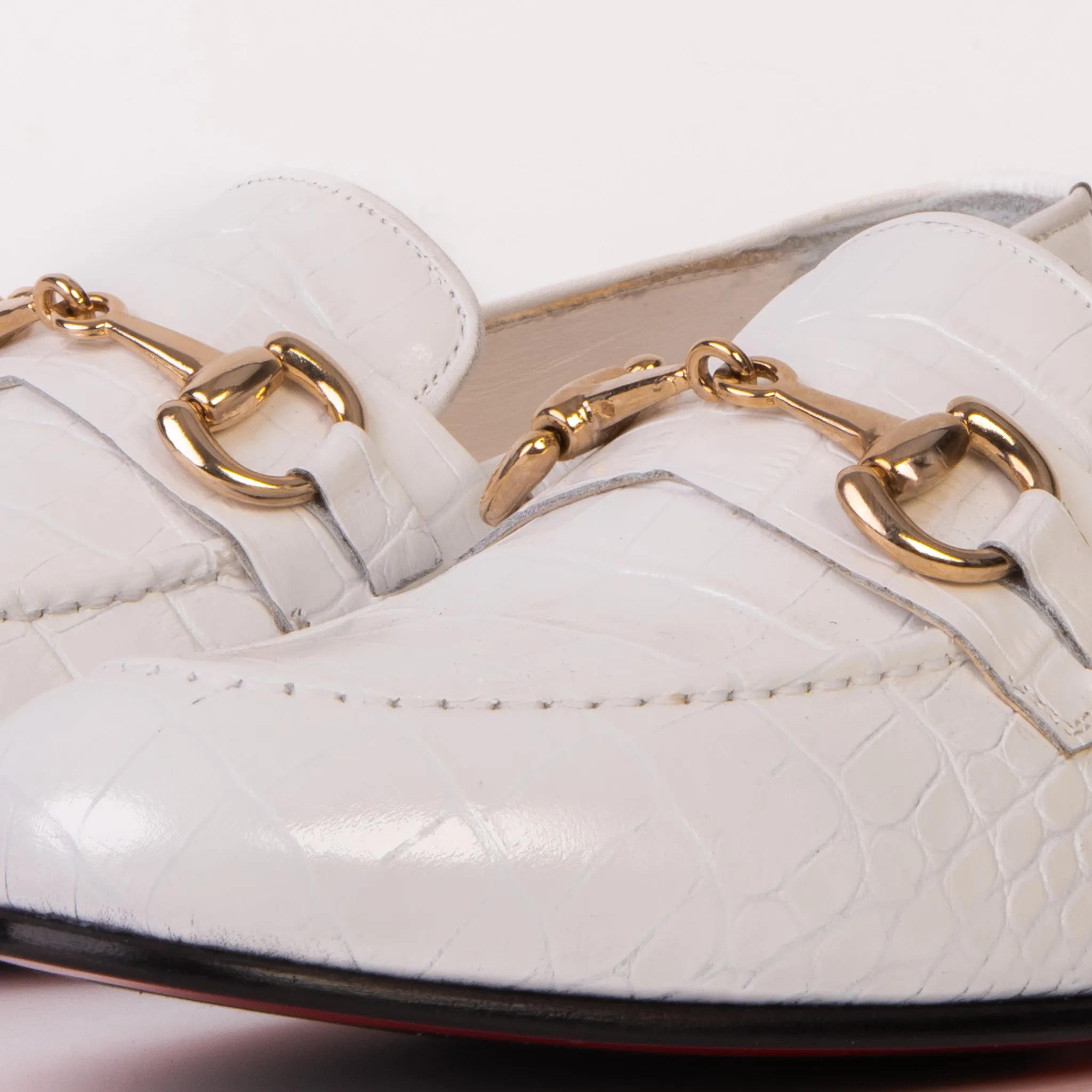 The Monaco White Leather Men Shoe Bit Loafer Padded
