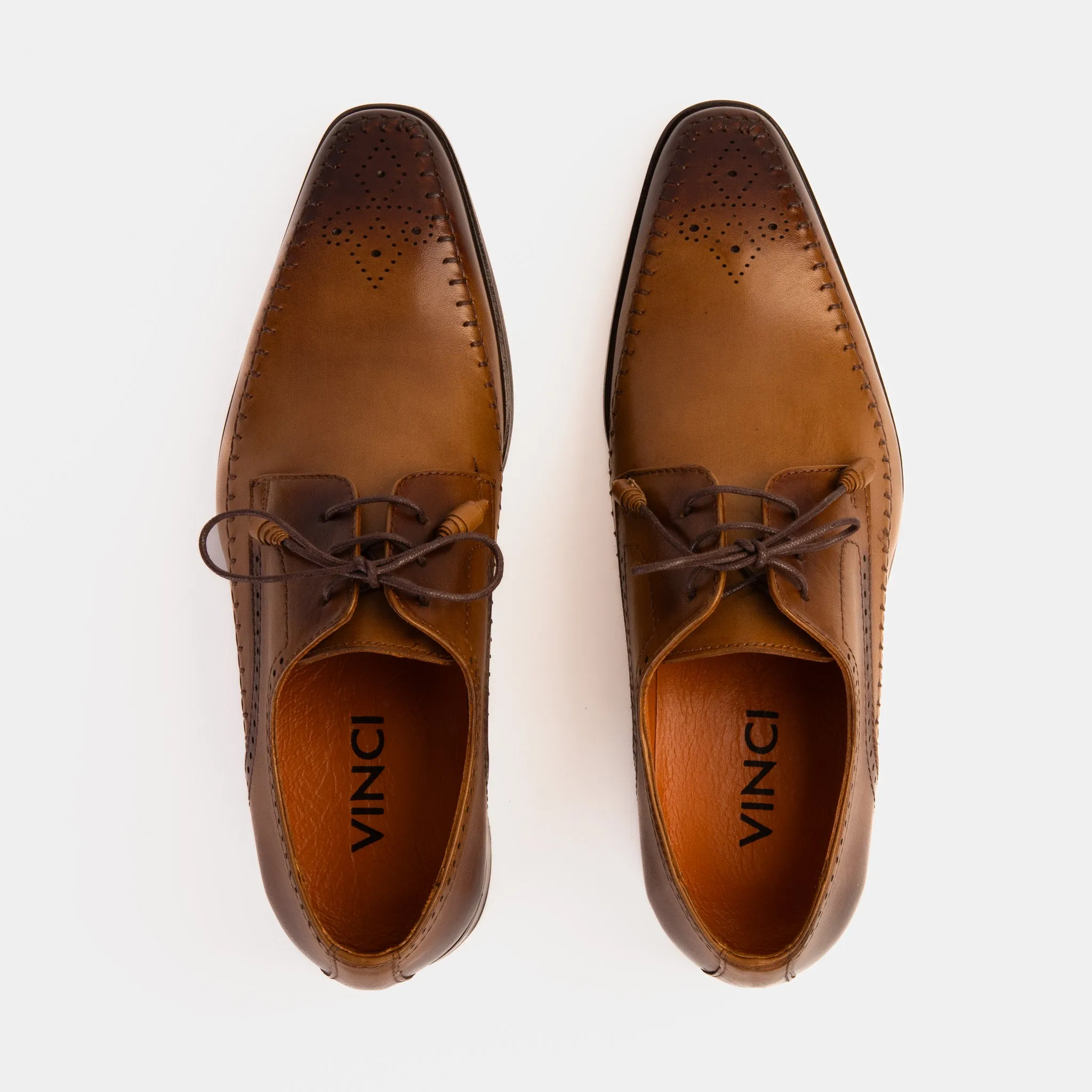The Moon Tan Leather Derby Men Shoe Cold-Shield