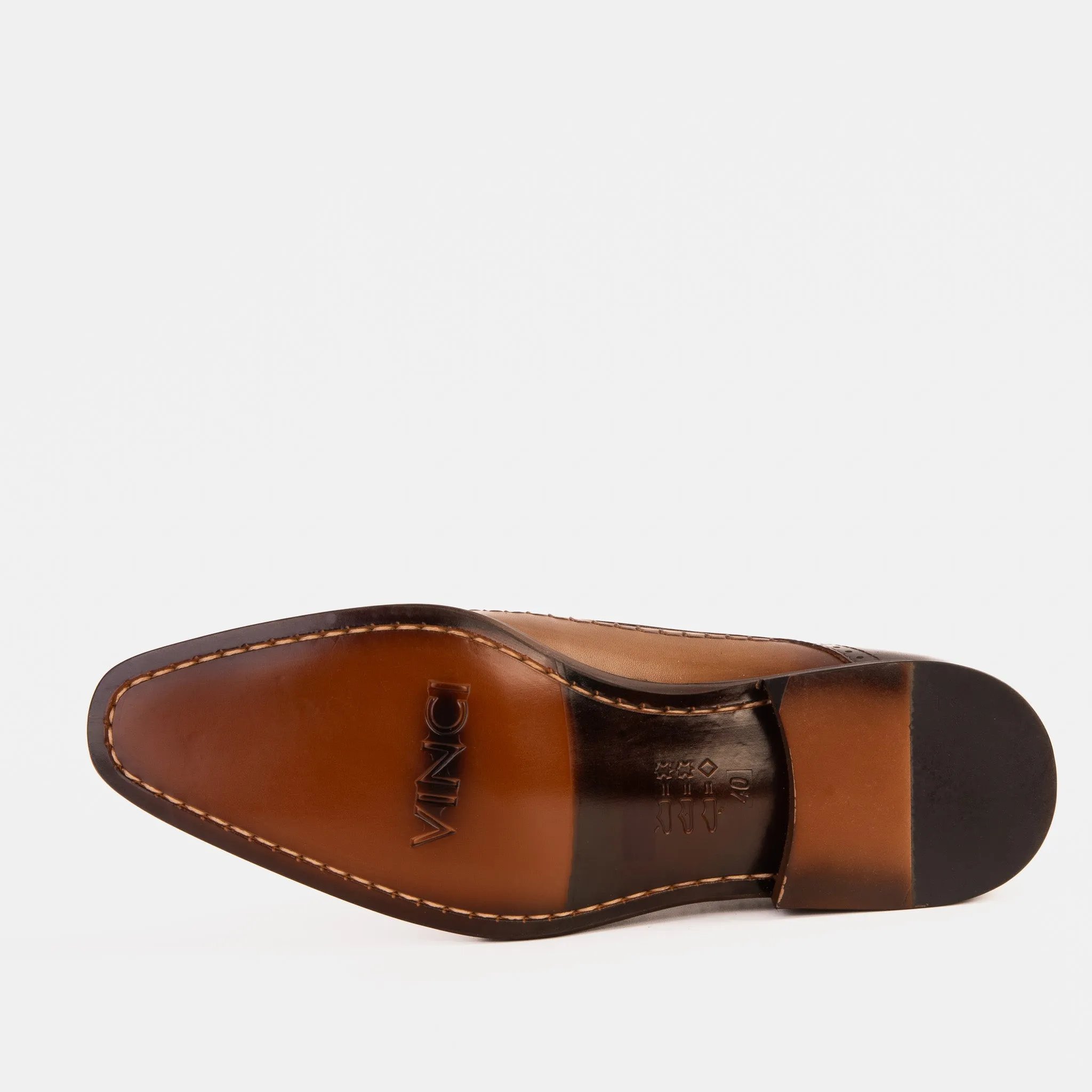 The Moon Tan Leather Derby Men Shoe Cold-Shield