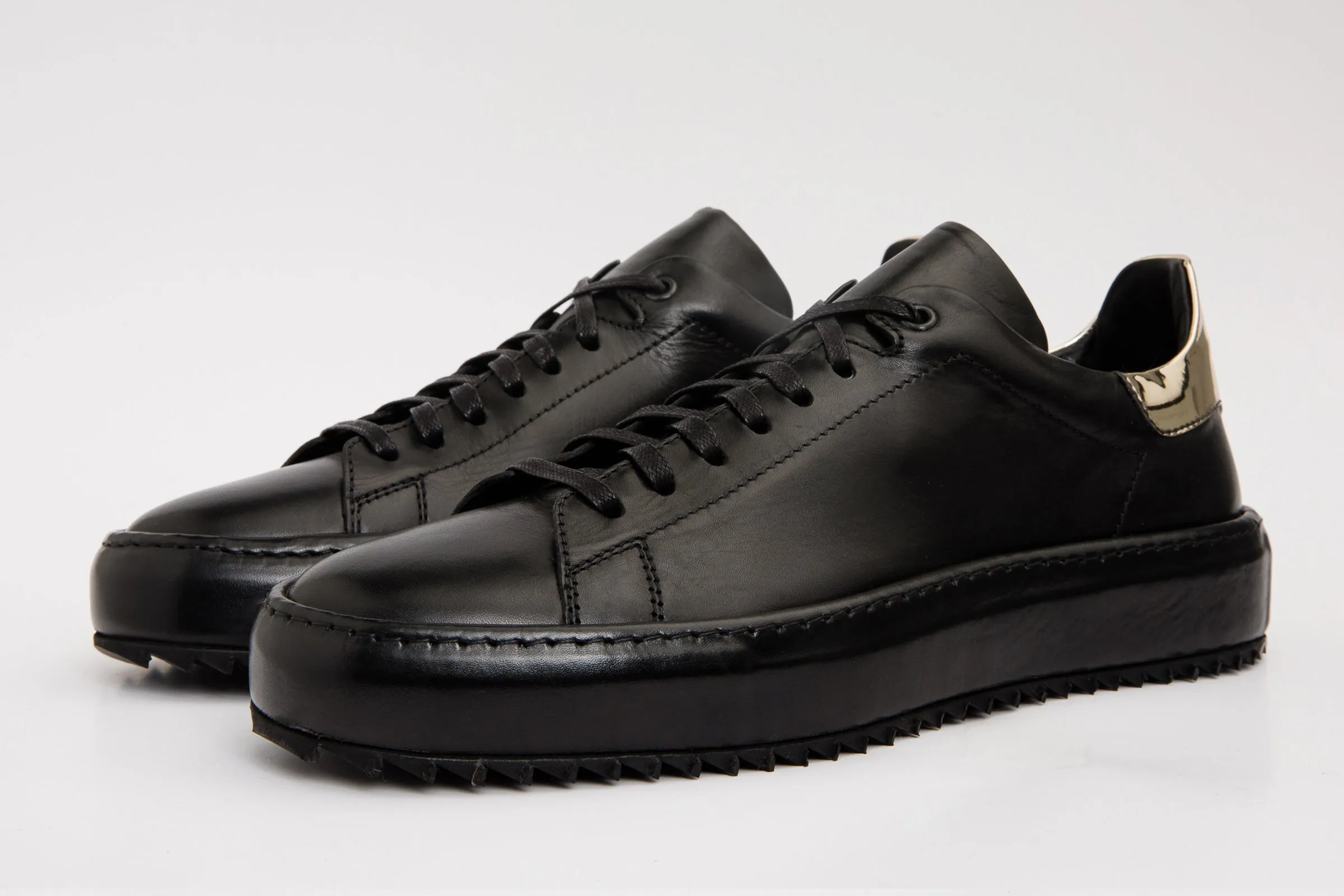 The Noble Black Leather Men Sneaker Low Top