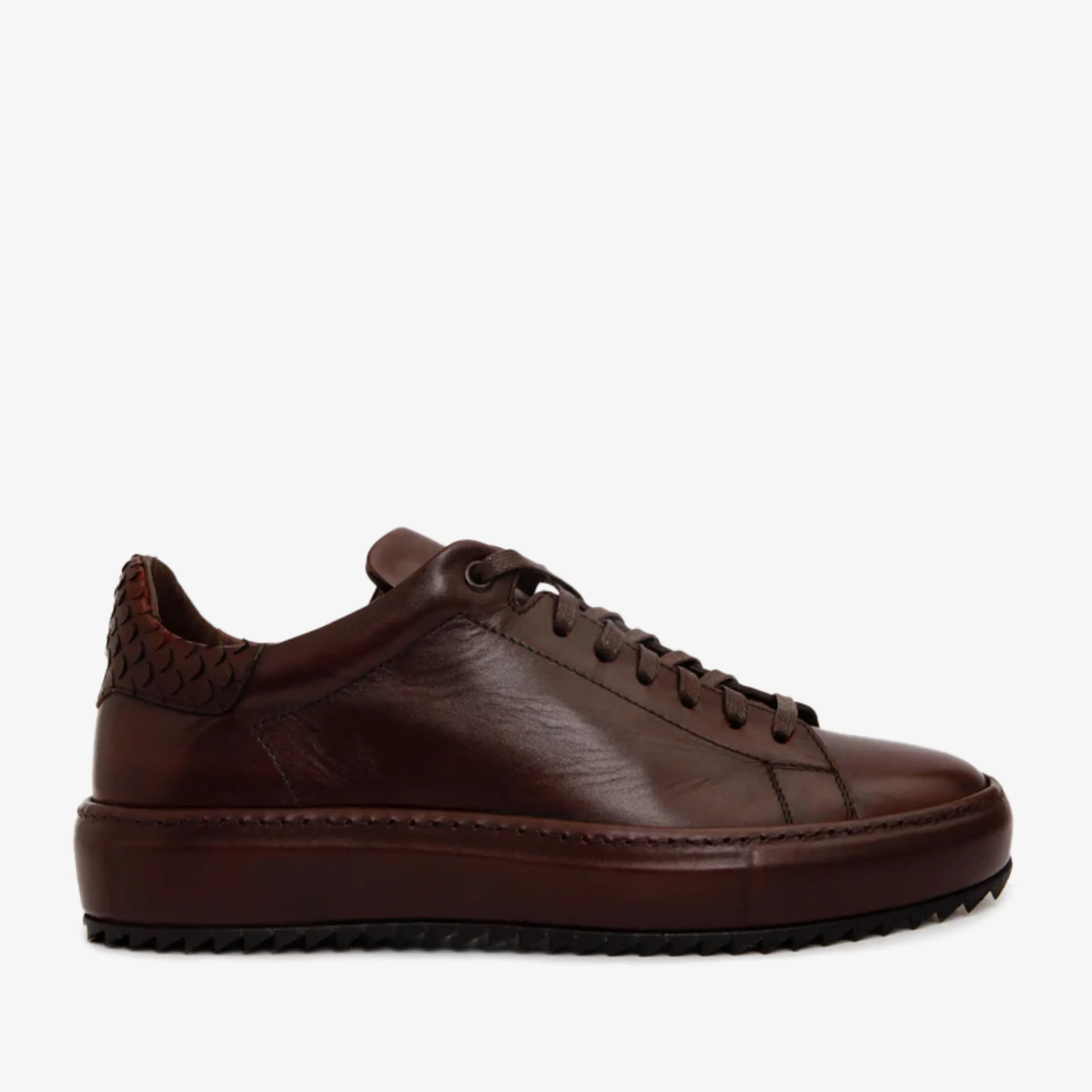 The Noble Burgundy Leather Men Sneaker Icon-Core