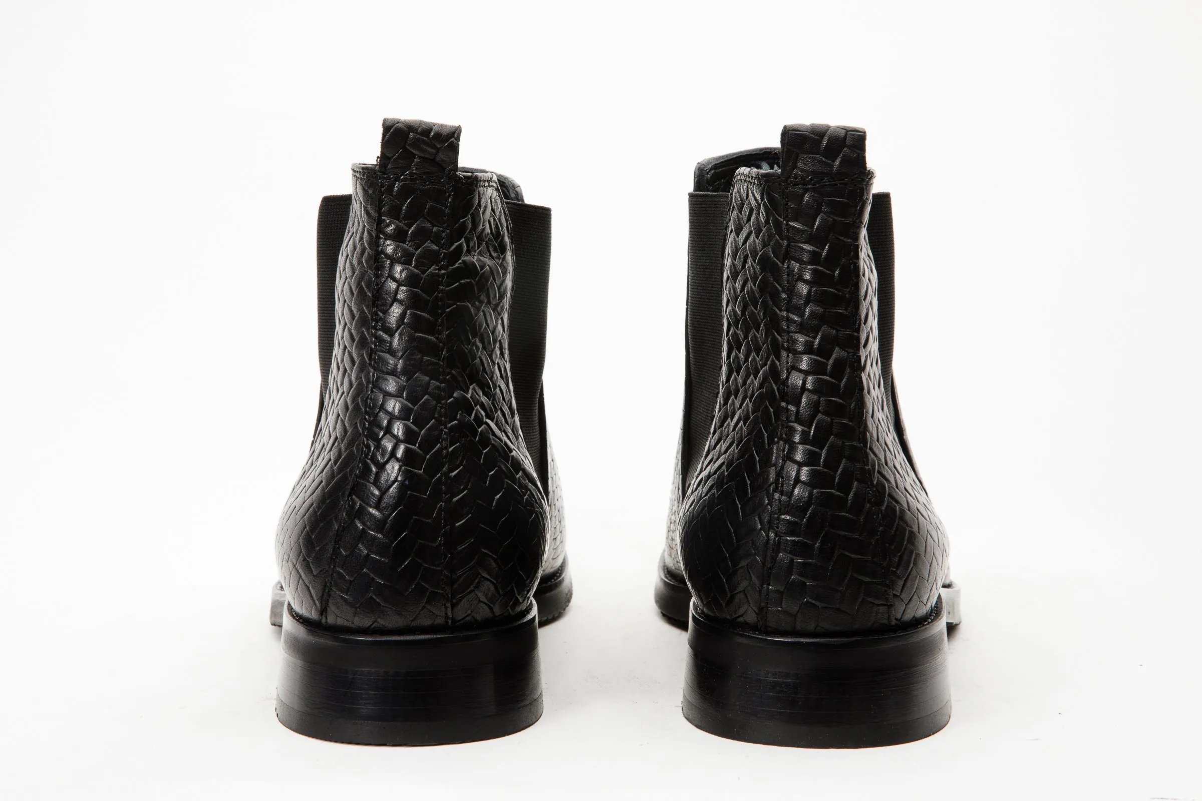 The Oslo Black Leather Chelsea Men Boot Wide toe box