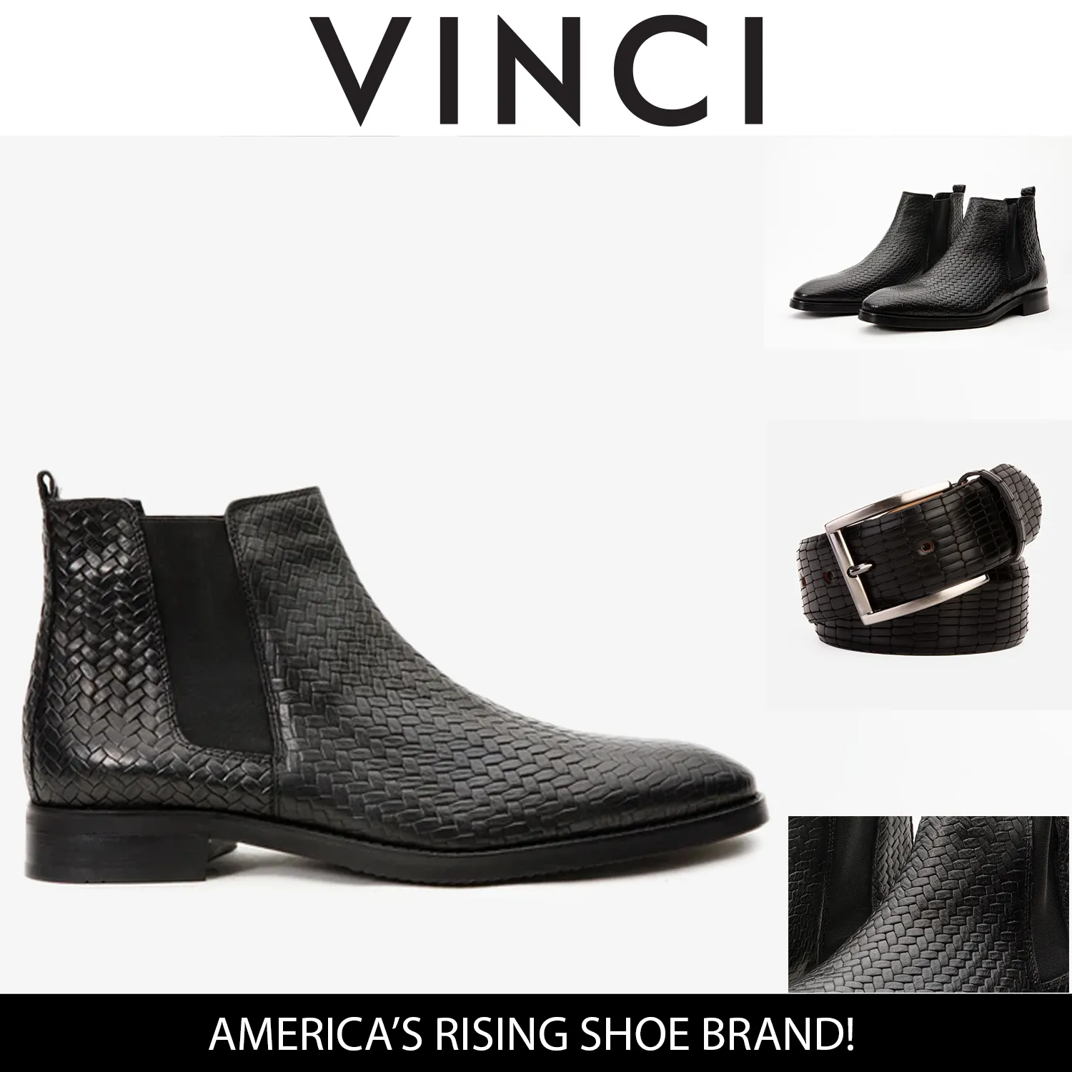 The Oslo Black Leather Chelsea Men Boot Wide toe box