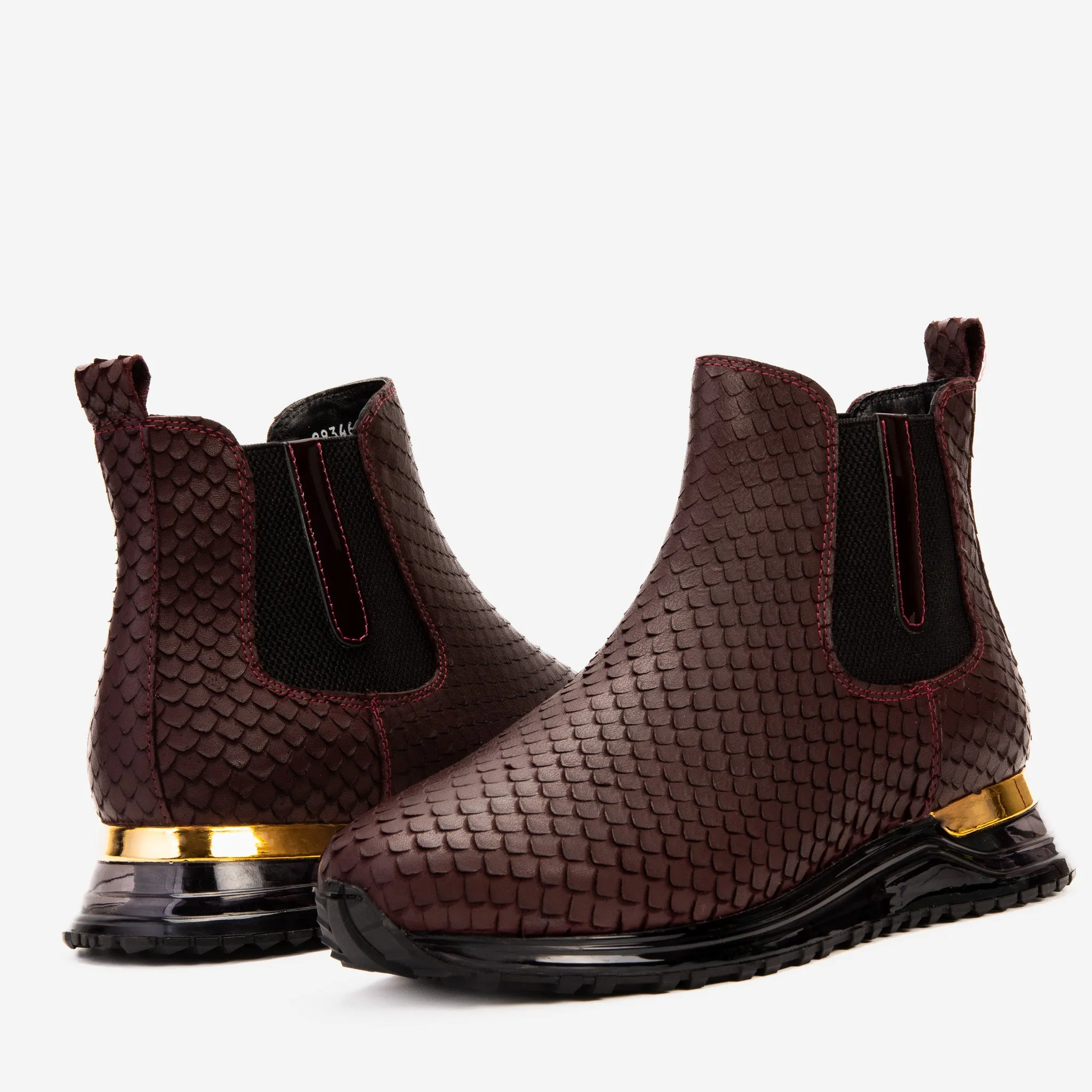 The Panther Burgundy Leather Men Chelsea Boot Daily-Fit