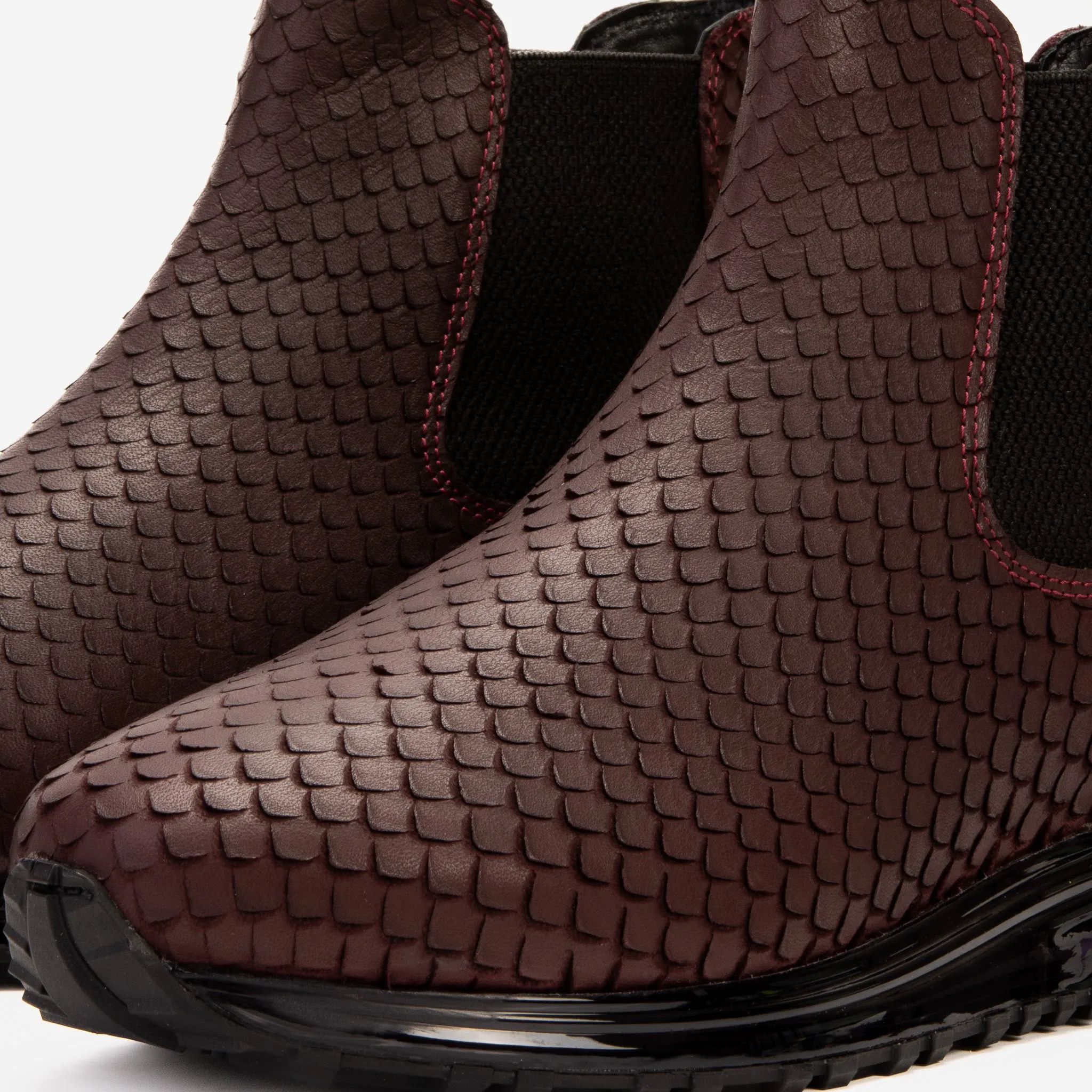 The Panther Burgundy Leather Men Chelsea Boot Daily-Fit