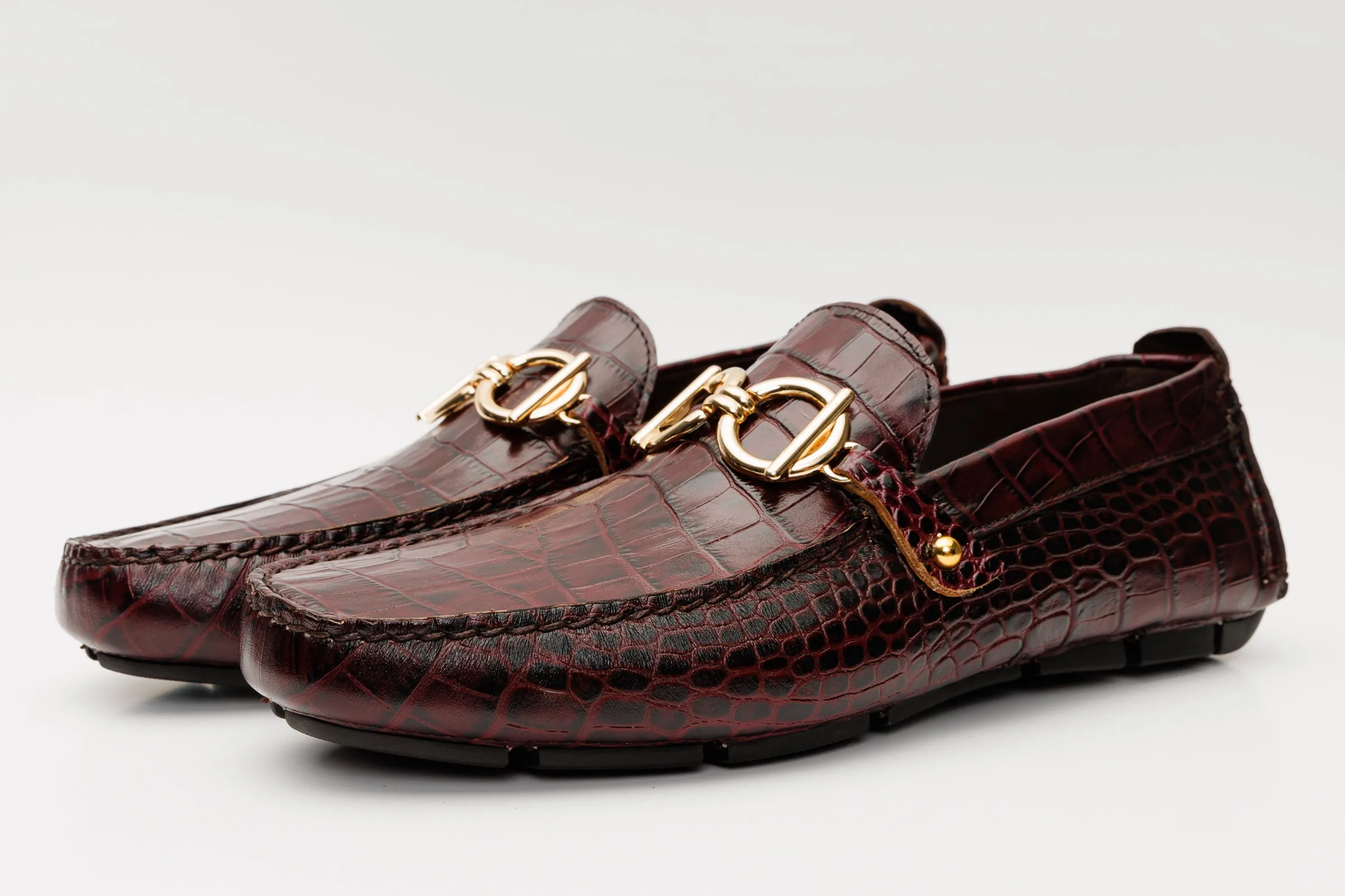 The Pisa Burgundy Leather Bit Drive Loafer Men Shoe Boosted performance