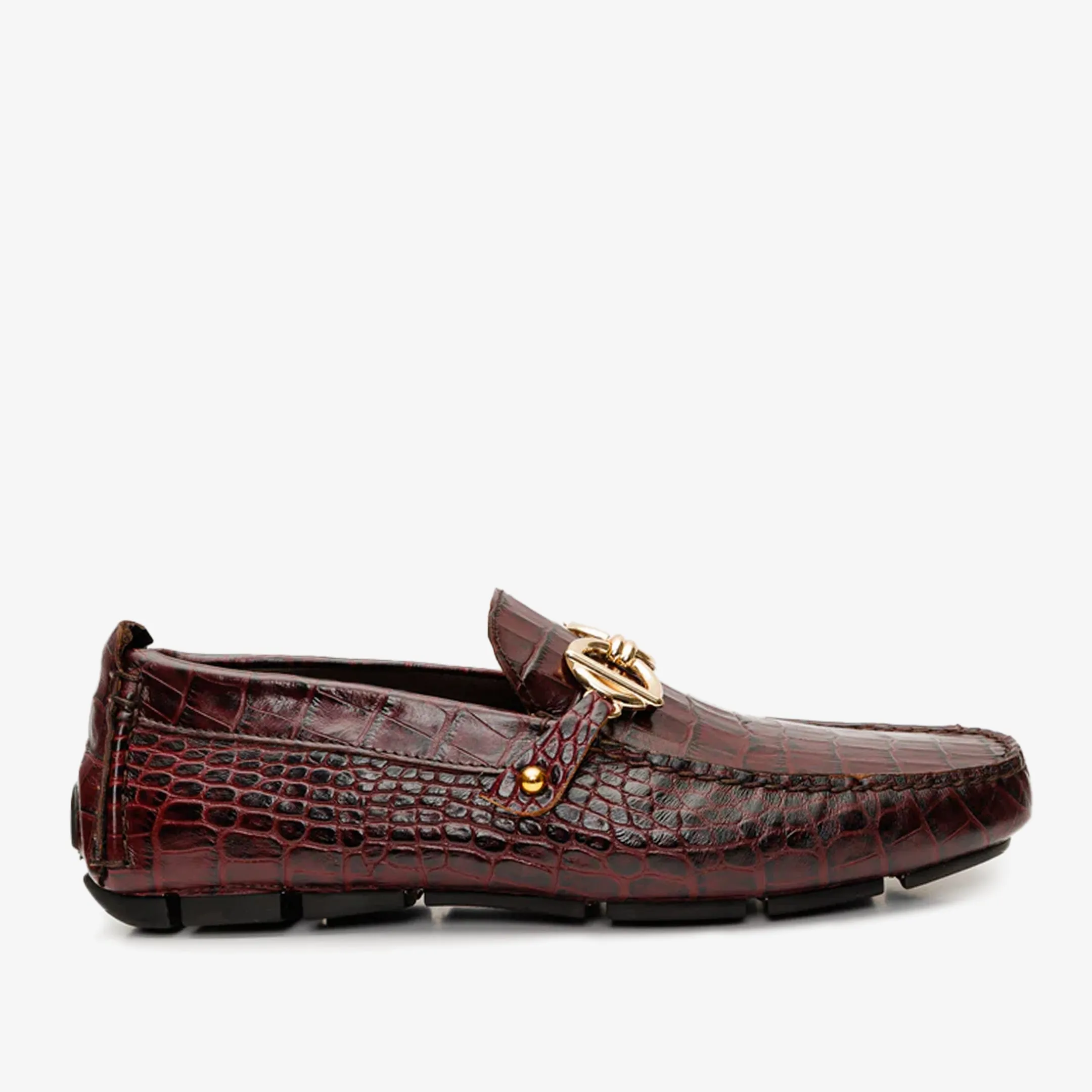 Energy Flow The Pisa Burgundy Leather Bit Drive Loafer Men Shoe