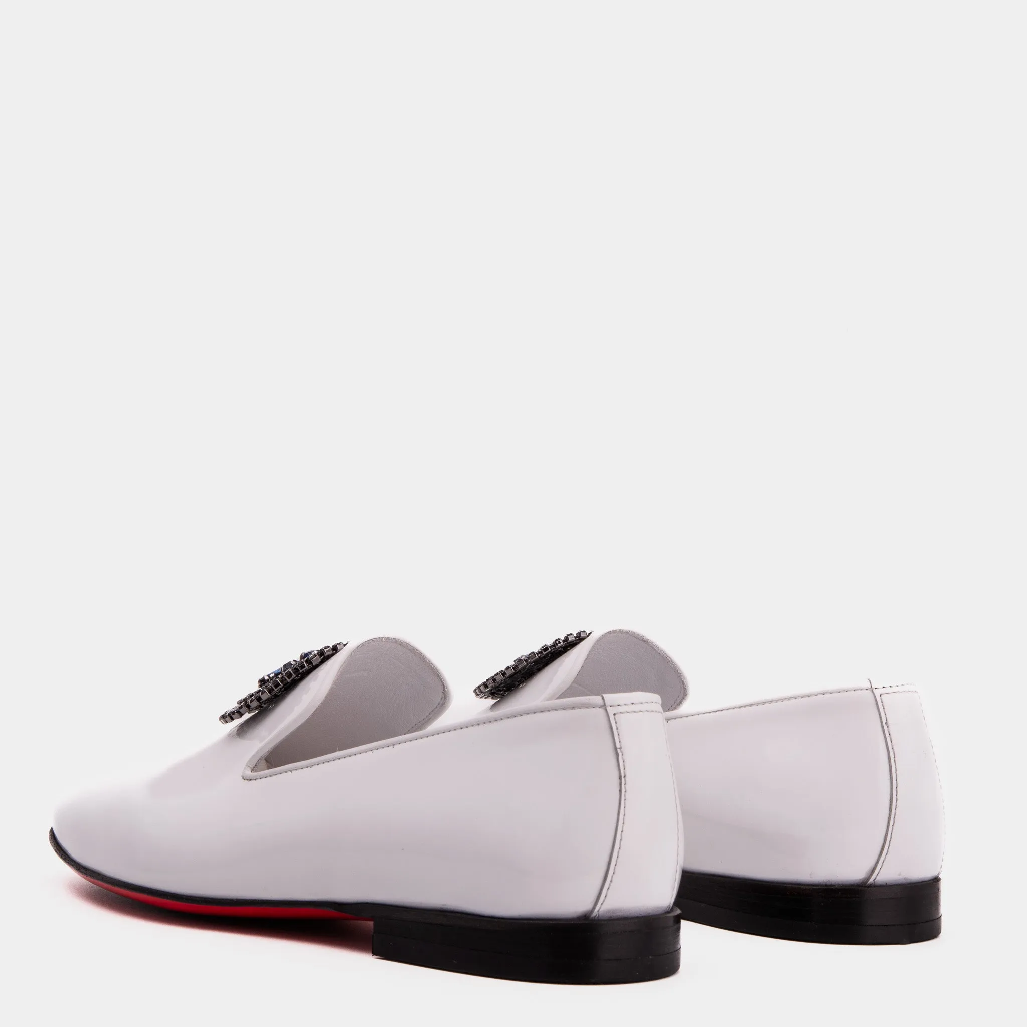 The Pombe White Patent Leather Dress Slip-on Loafer Men Shoe Recycled-Material