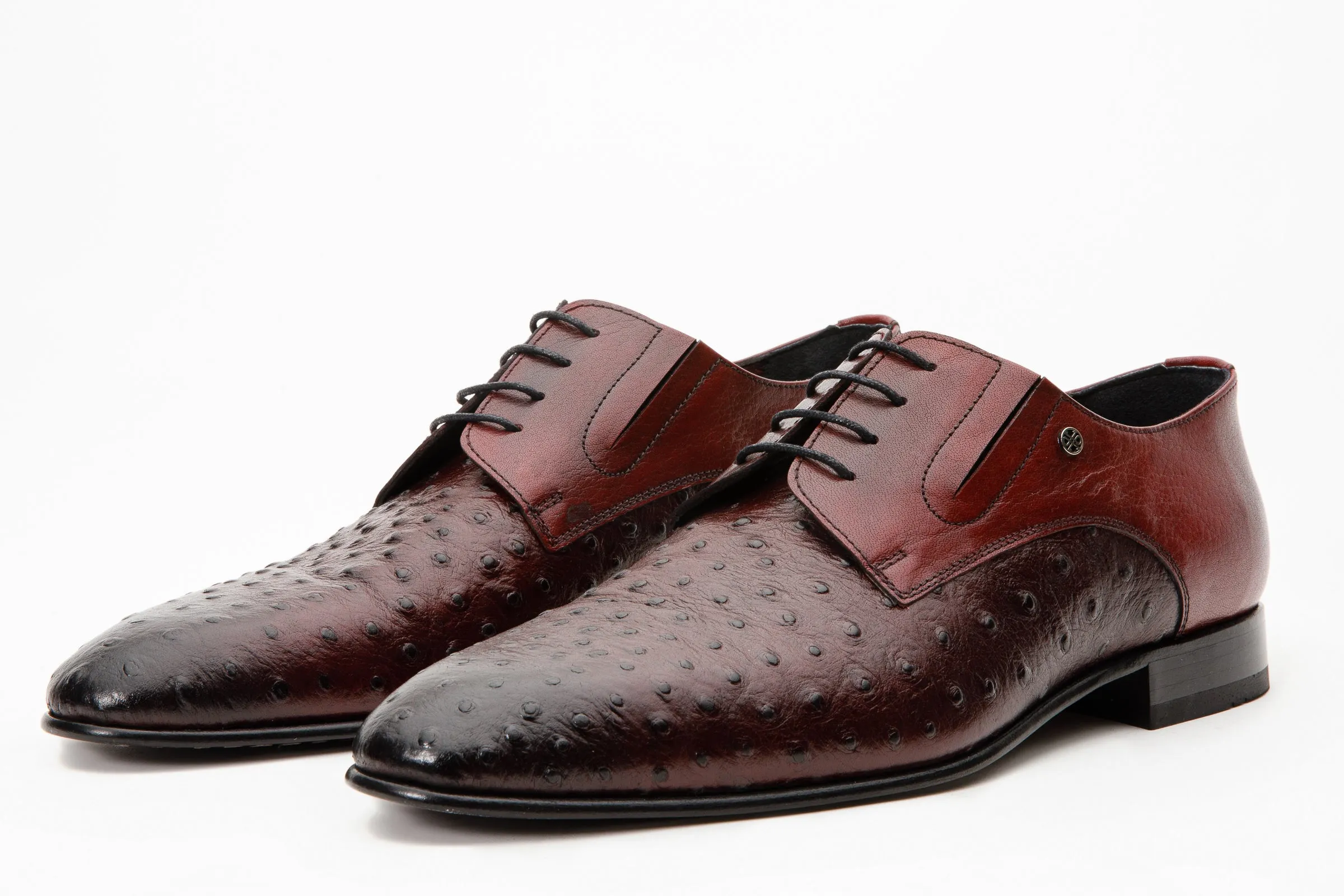 The Porto Alegre Burgundy Leather Derby Men Shoe Soft Lining