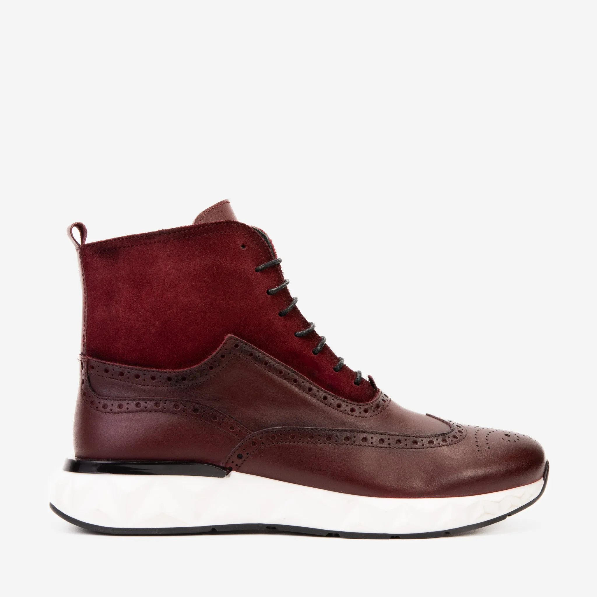 Core Flex Global Cool The Regent Burgundy Leather Wingtip Brogue Men Casual Boot