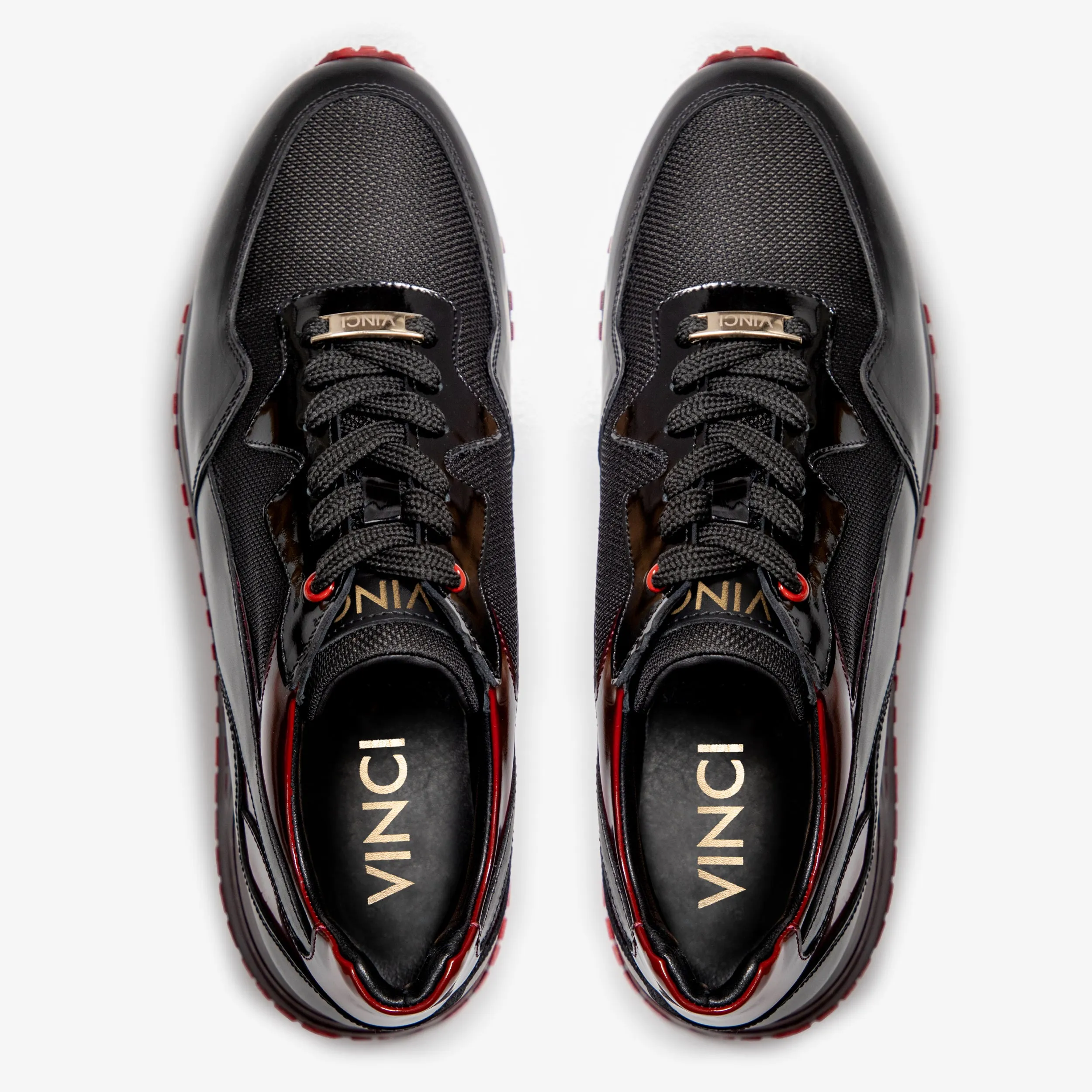 The Rialto Black & Red Patent Leather Men Sneaker Dressy