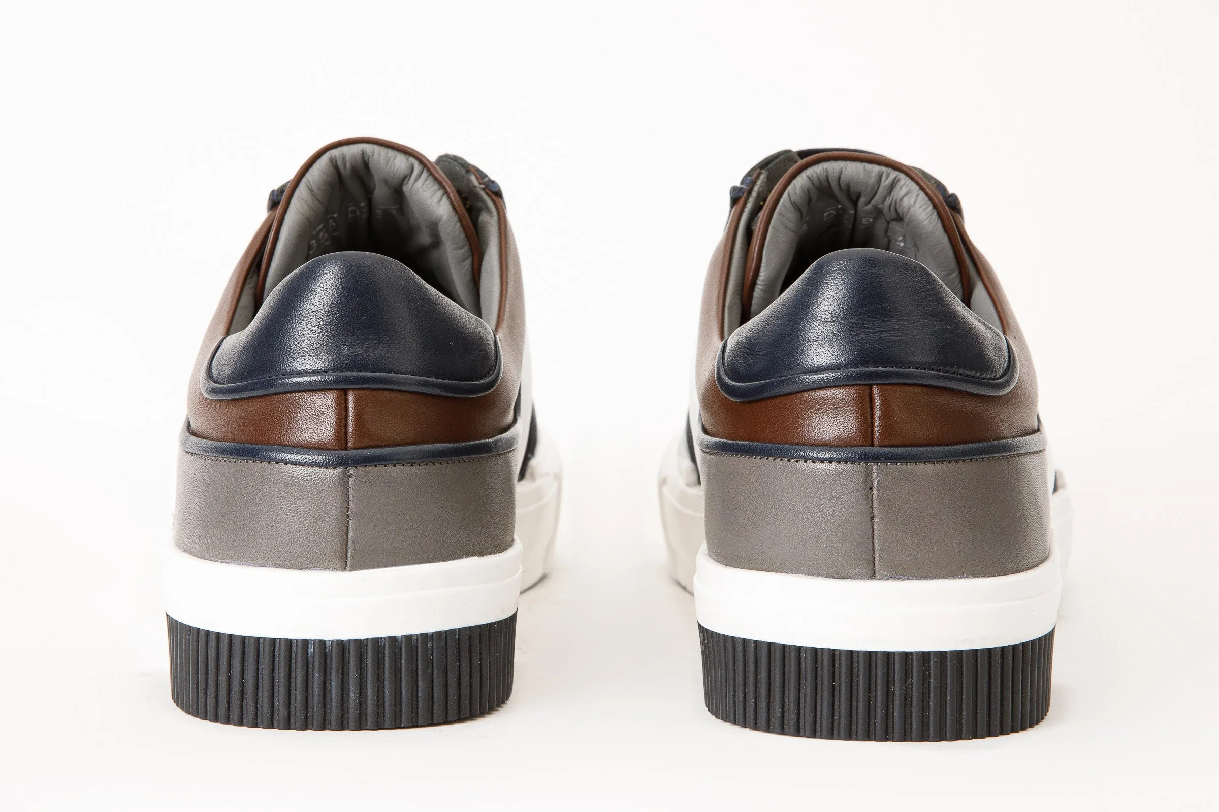 The Rom Multicolor Leather Men Sneaker Anti-microbial