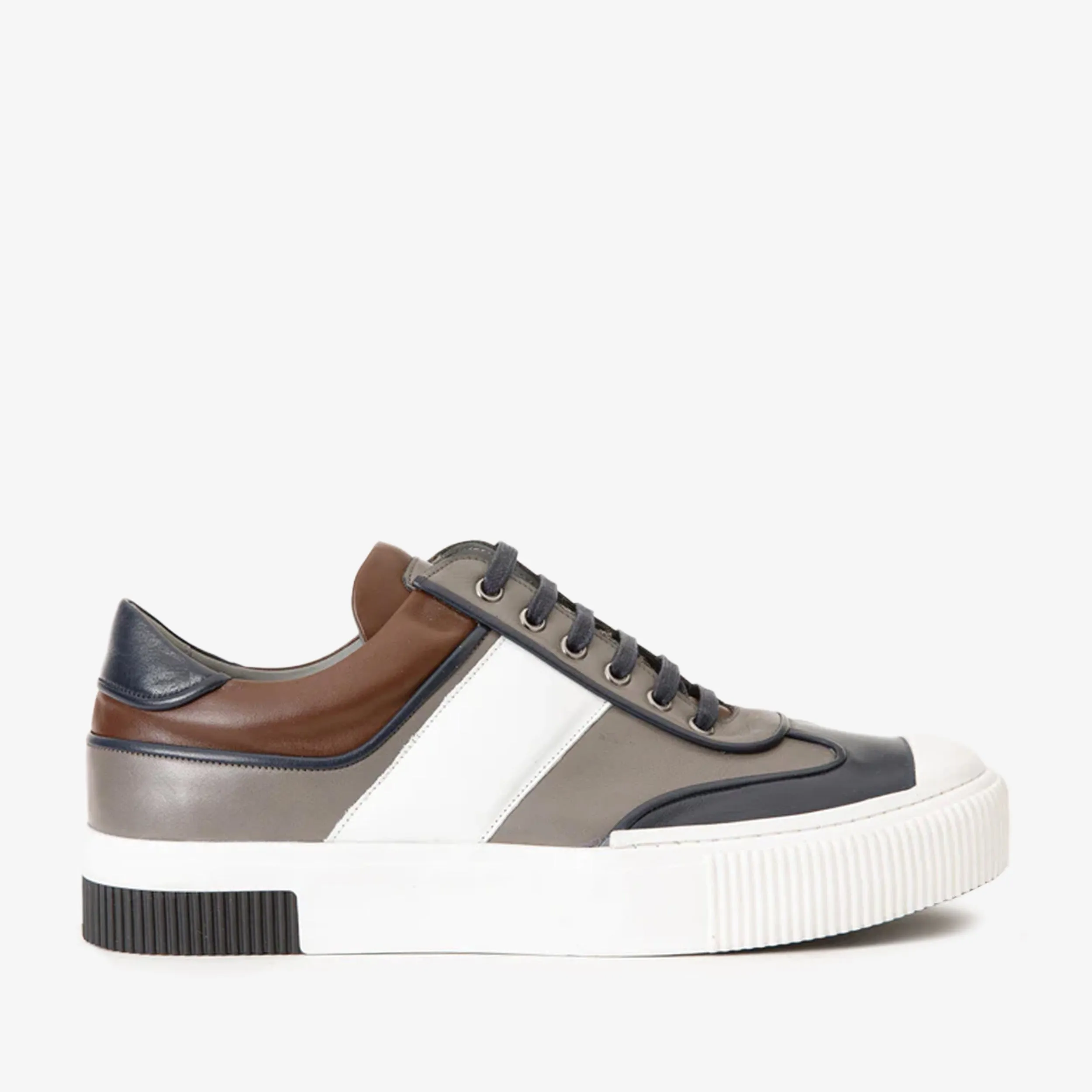 The Rom Multicolor Leather Men Sneaker Anti Slip