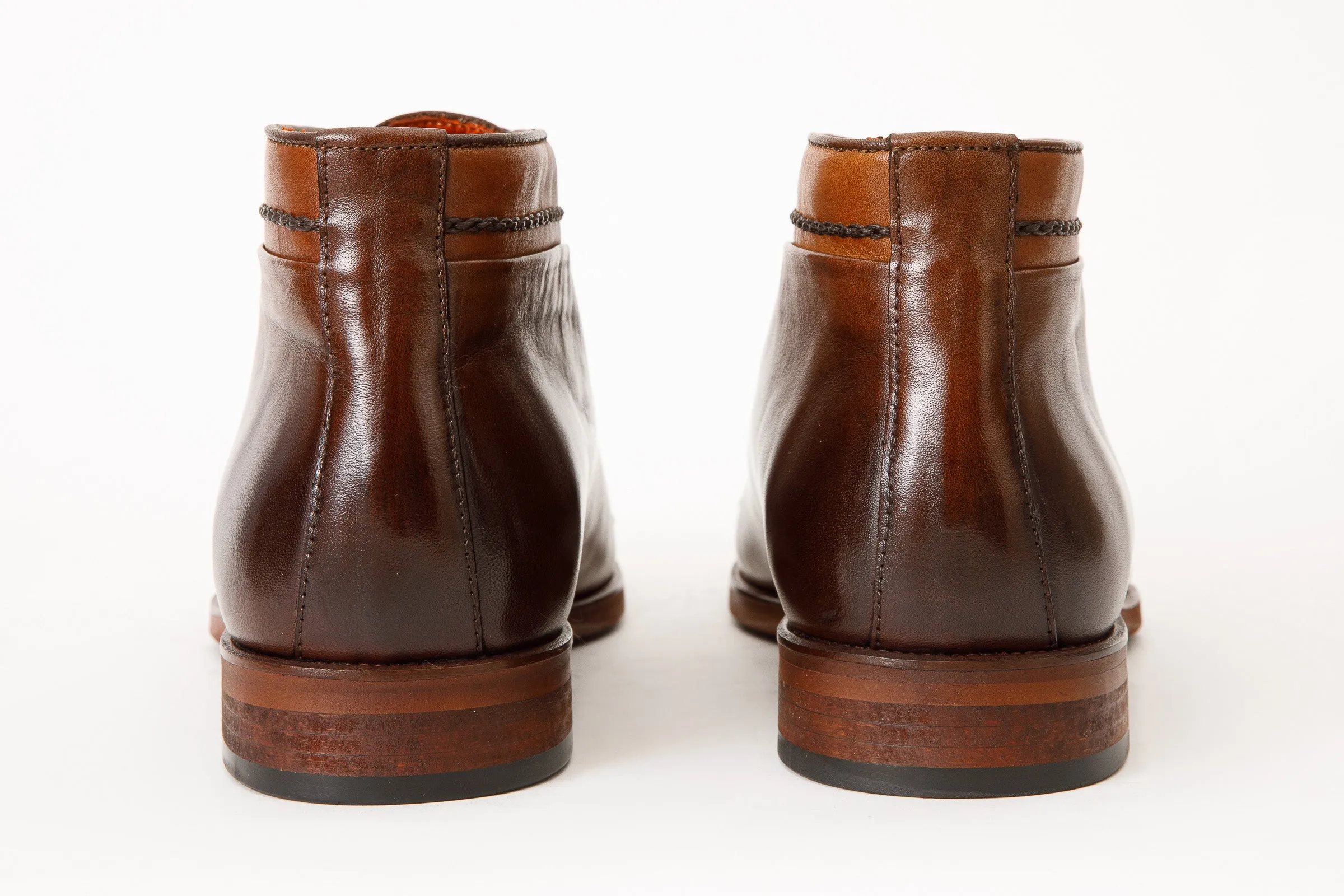 The Rome Tan Leather Oxford Cap-Toe Men Boot Camp-Lock