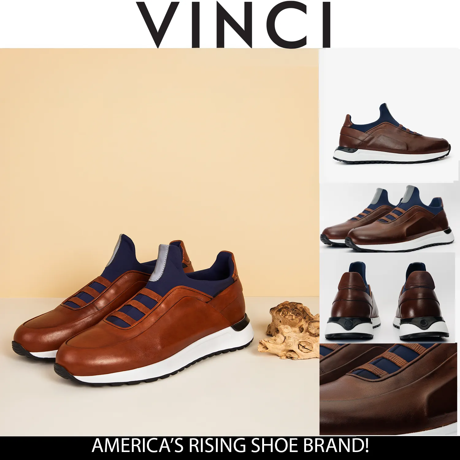 The Sonoma Tan Leather Men Sneaker Fast-Move