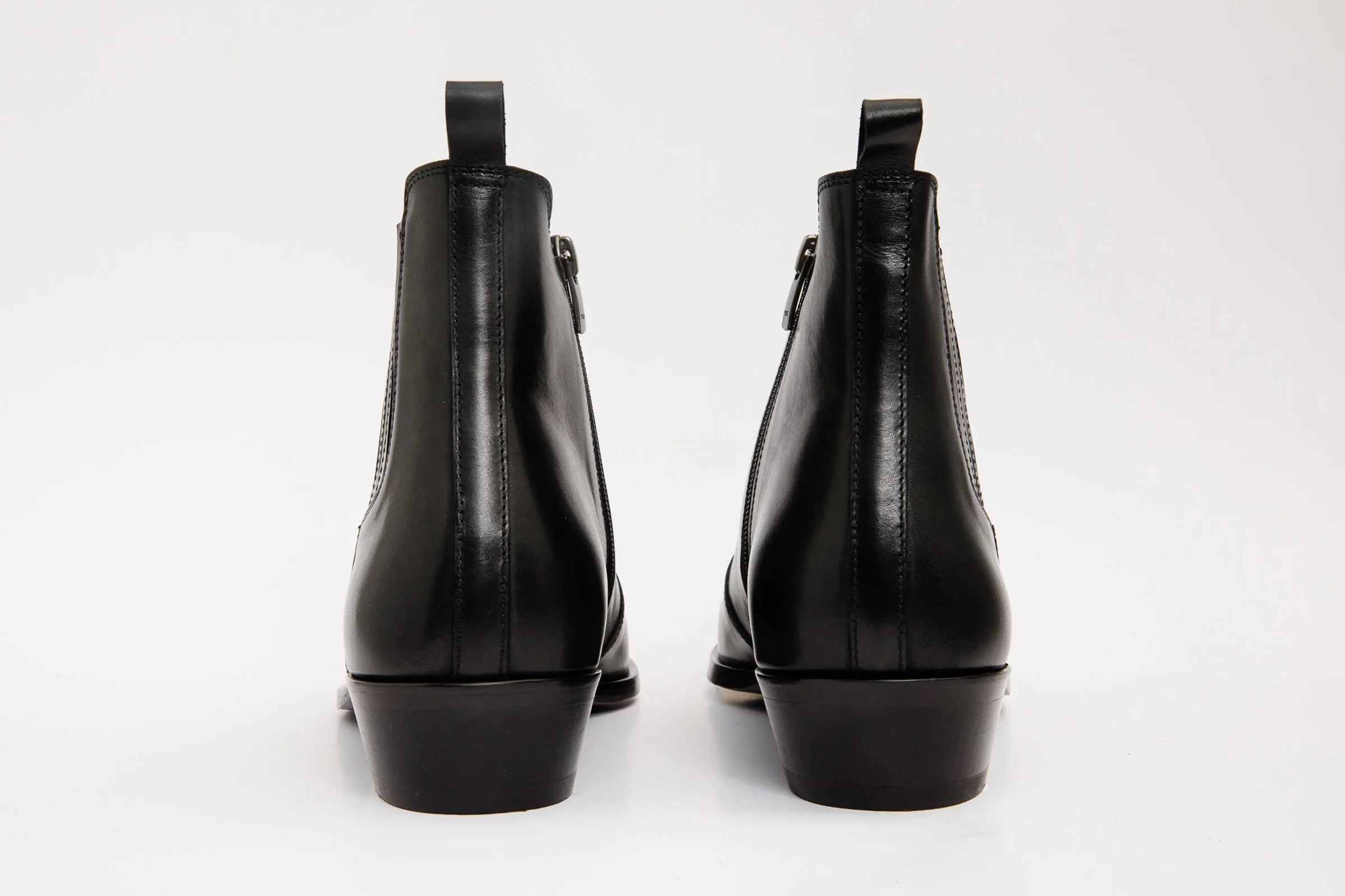The Sorhag Black Leather Dress Men Boot Spring-Step