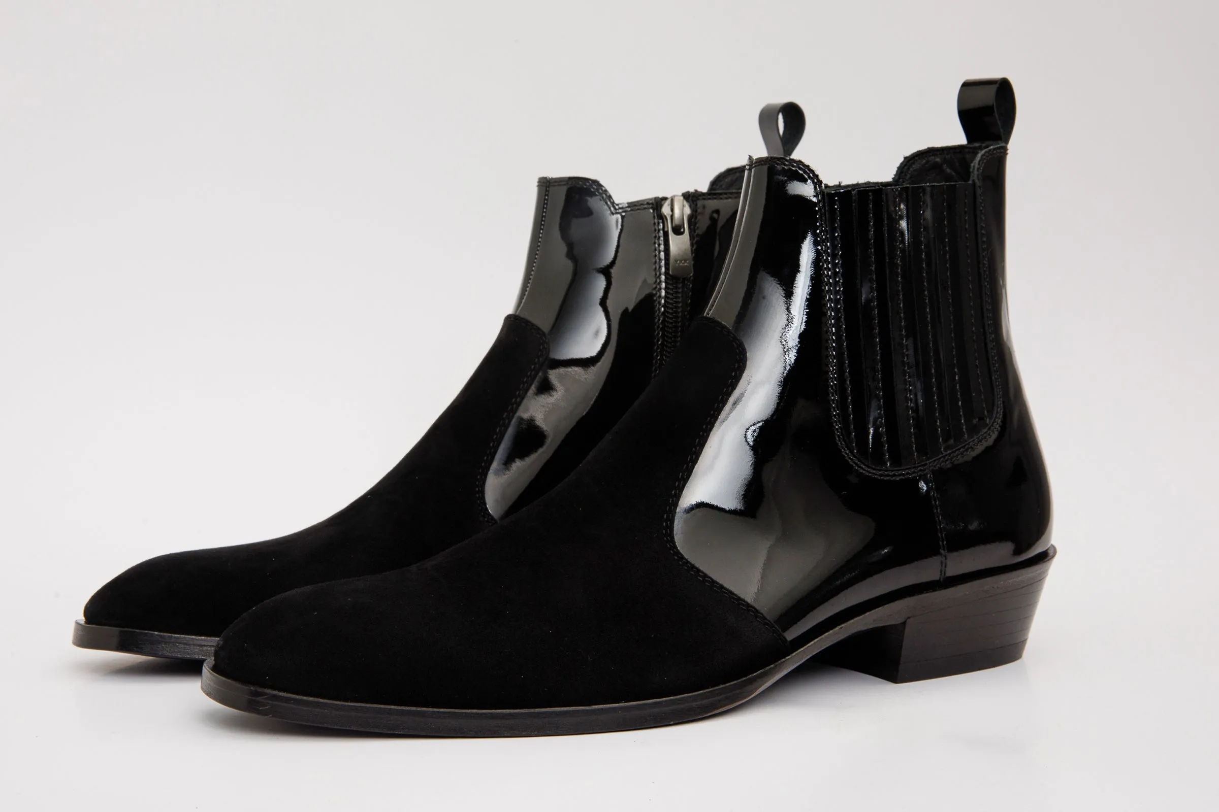 The Sorhag Black Suede Leather Dress Men Boot Casual-Core