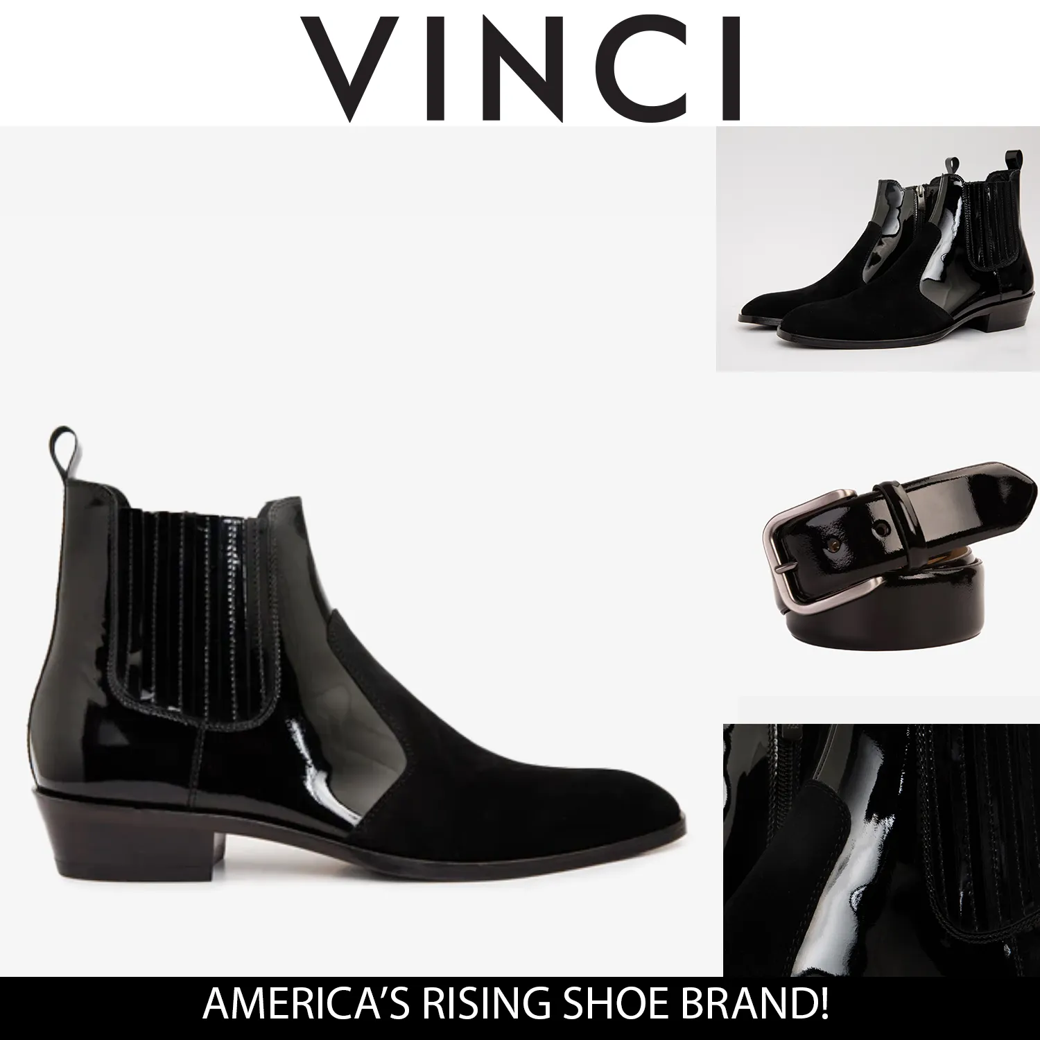 The Sorhag Black Suede Leather Dress Men Boot Casual-Core