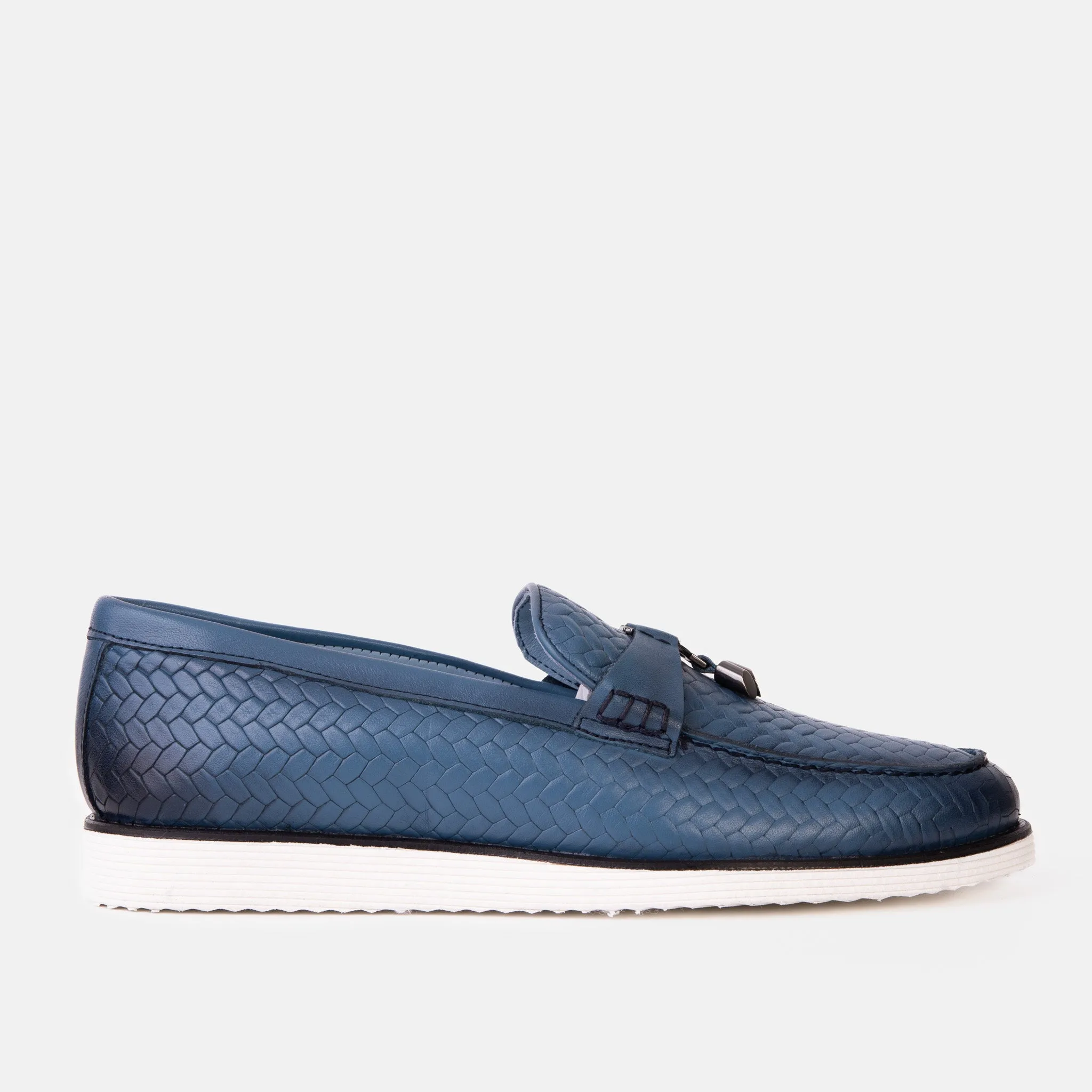 The Sperry Jeans Blue Leather Tassel Loafer Men Shoe Durable Mesh