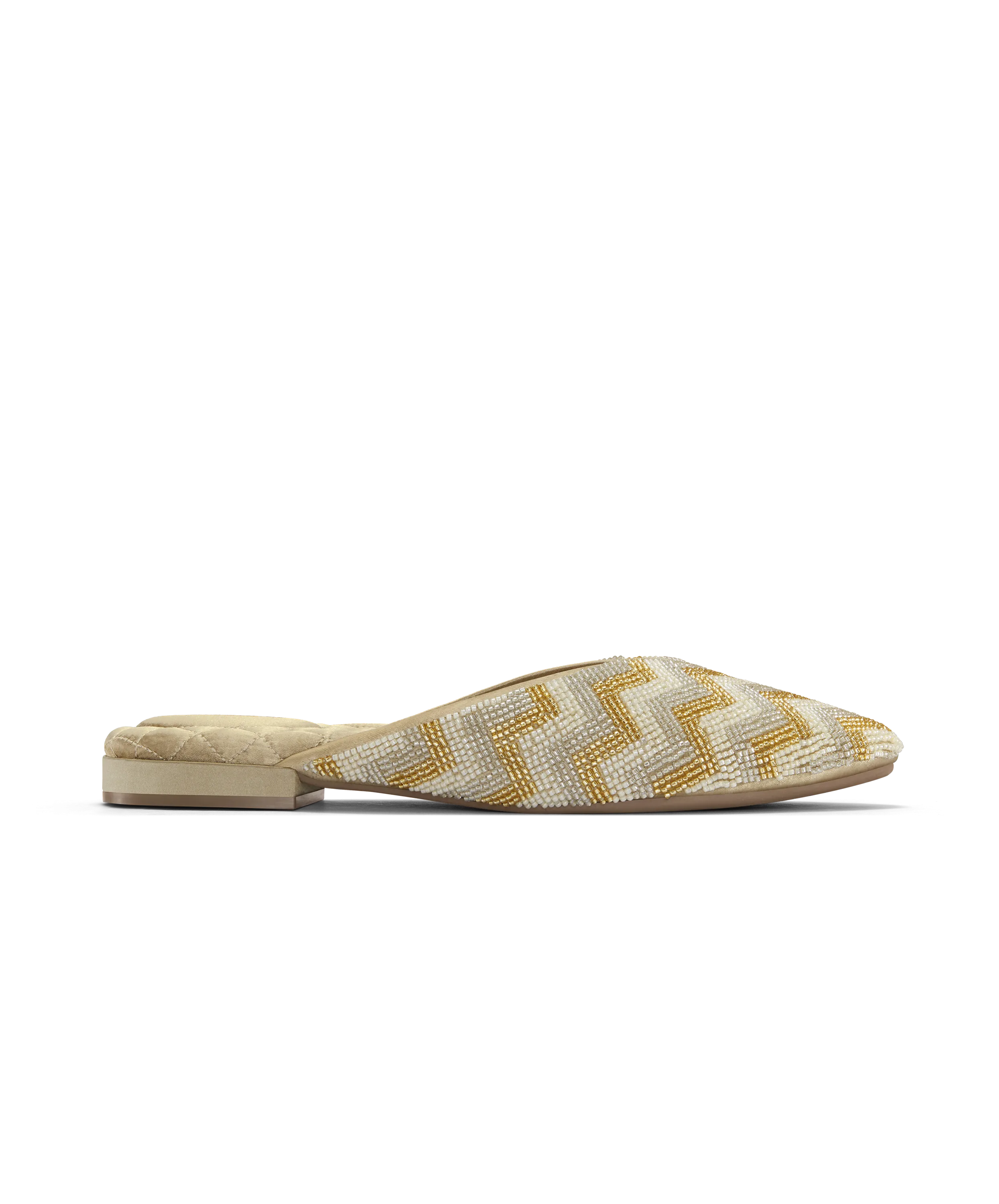 The Swan - Champagne Chevron Breathable Material