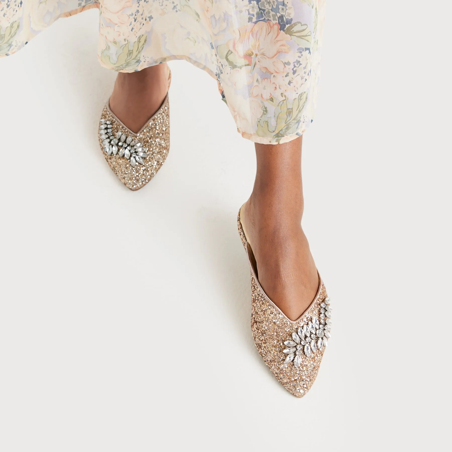 The Swan - Jeweled Gold Sparkle Waterproof Coating
