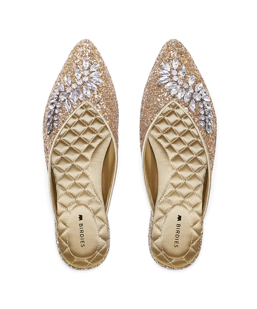 The Swan - Jeweled Gold Sparkle Waterproof Coating