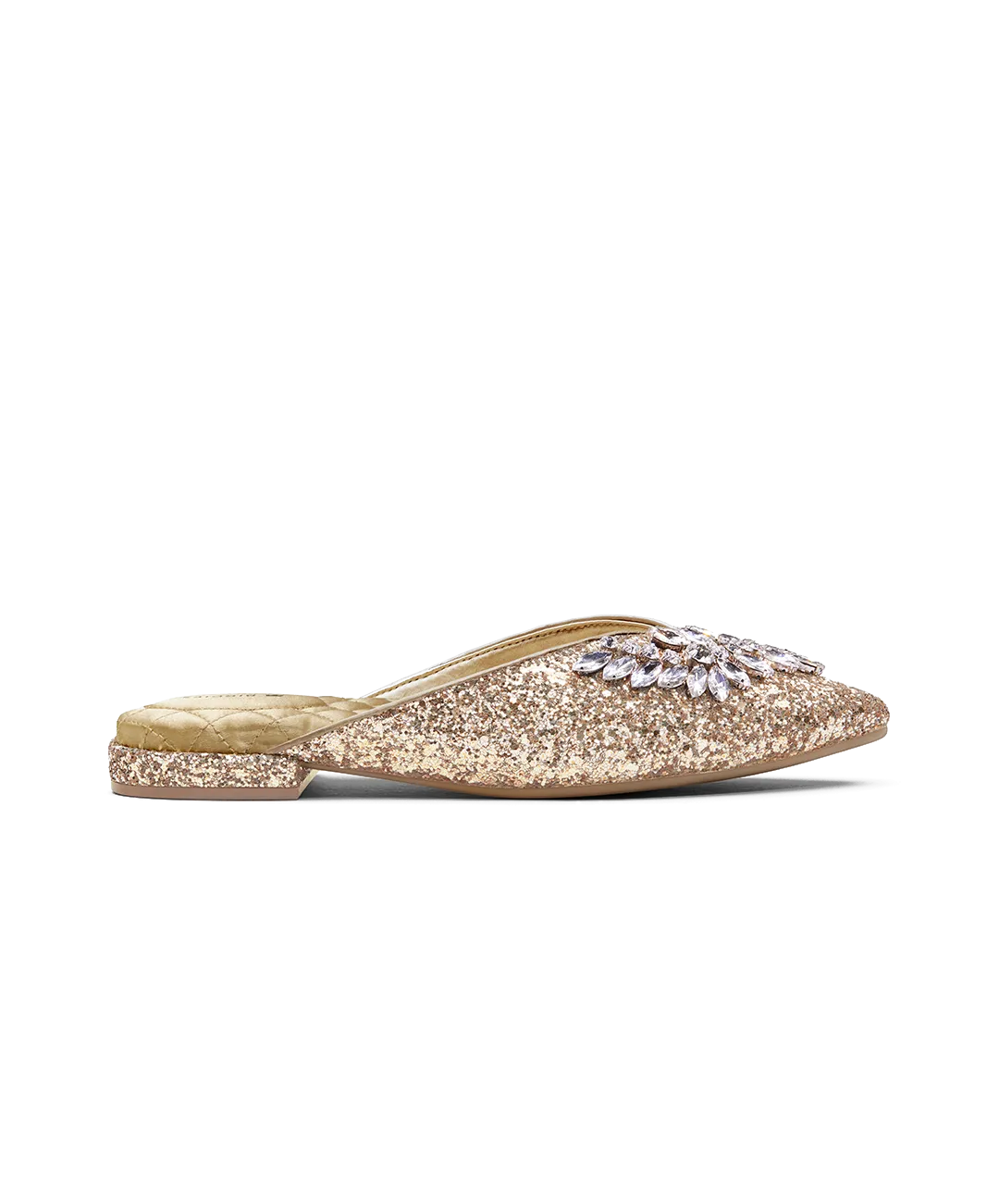 The Swan - Jeweled Gold Sparkle Comfortable relaxation
