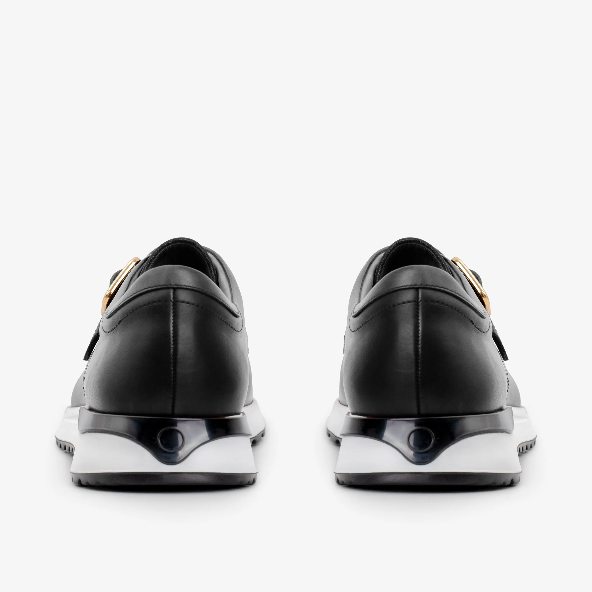 The Torino Black Leather Men Sneaker Lace-up
