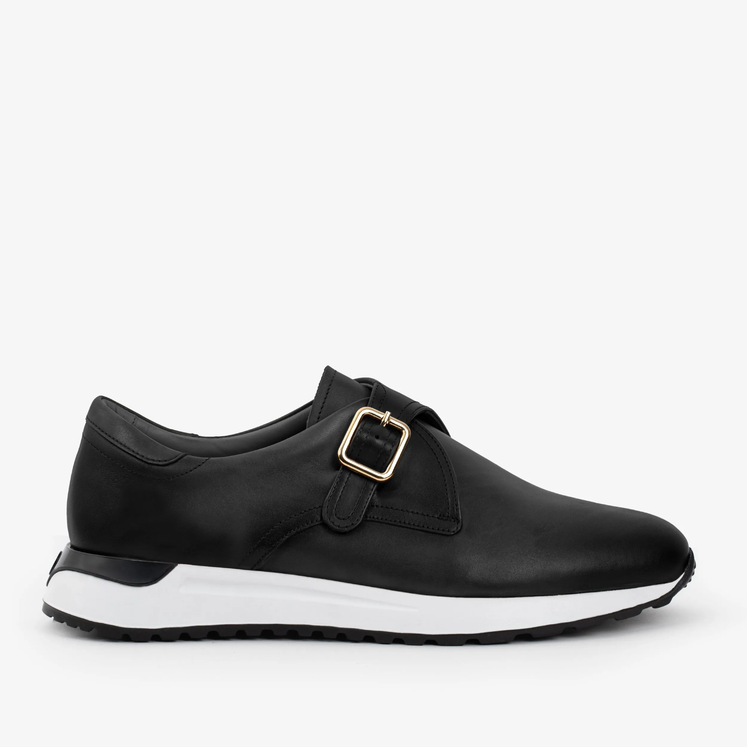 All-Day Wear The Torino Black Leather Men Sneaker