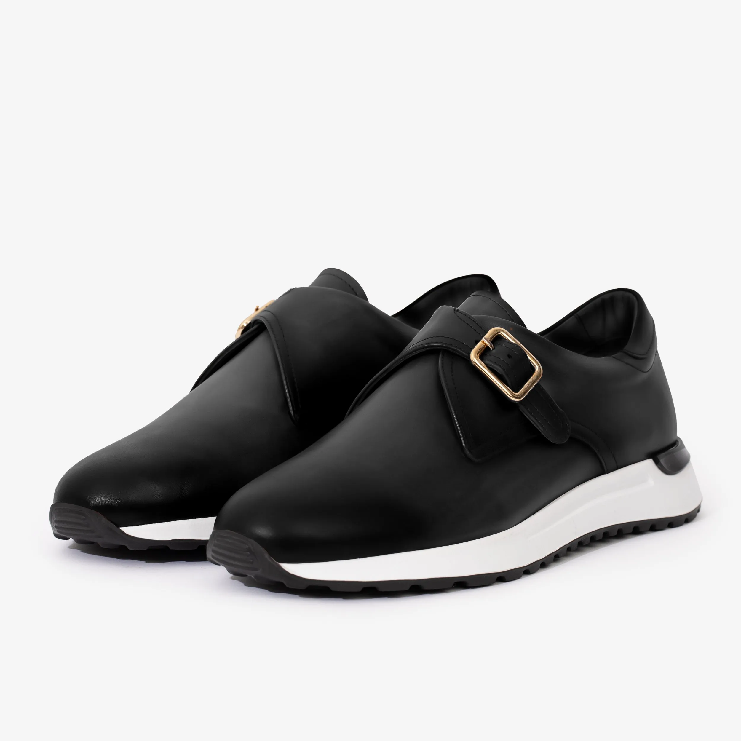 The Torino Black Leather Men Sneaker Lace-up