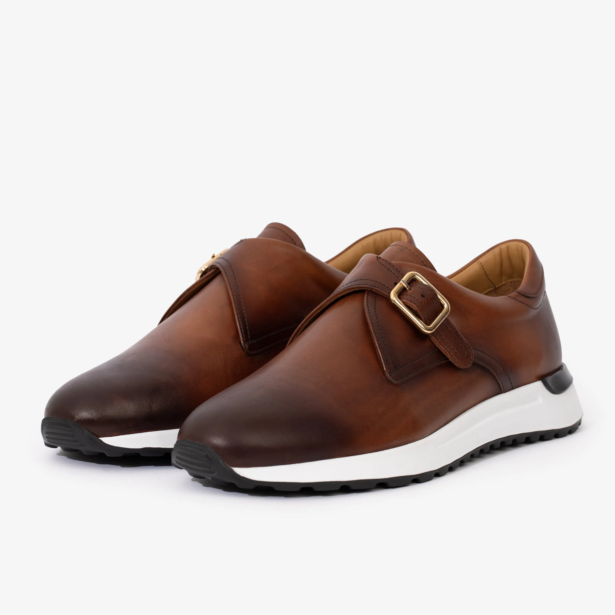 The Torino Tan Leather Men Sneaker Shock-guard