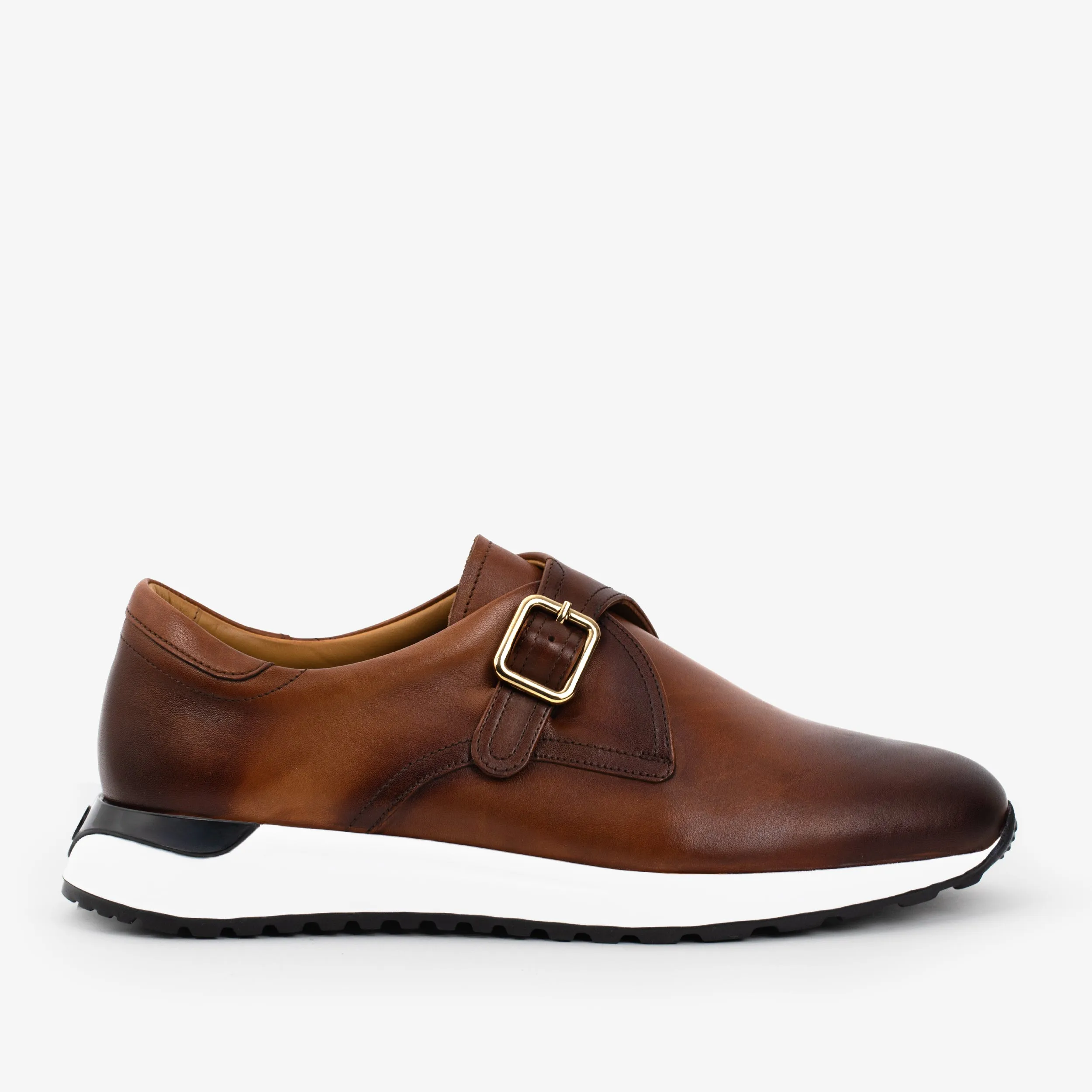 The Torino Tan Leather Men Sneaker Sport Driven Cushioned Insole