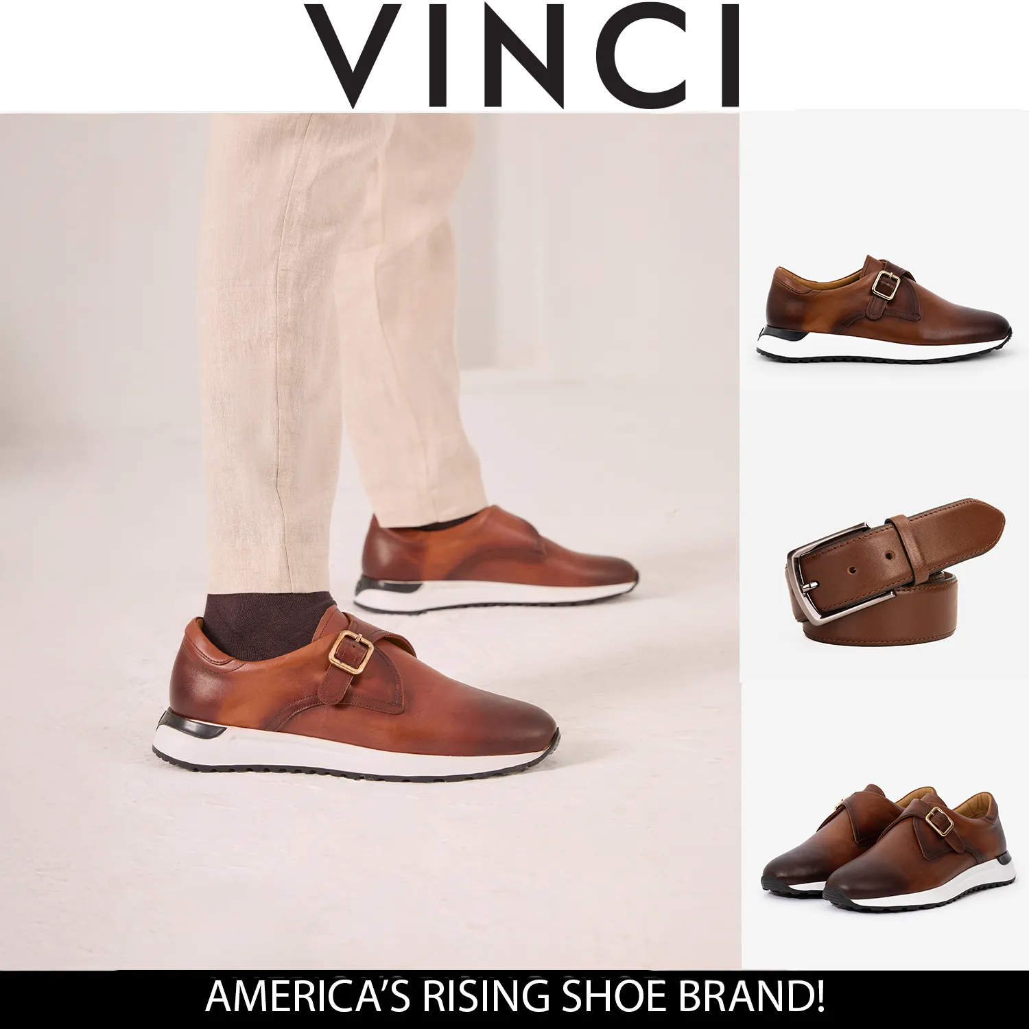The Torino Tan Leather Men Sneaker Shock-guard