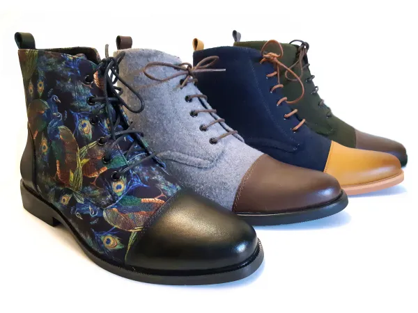 The Traveler's Toecaps in Gray and Dark Brown Precision fit