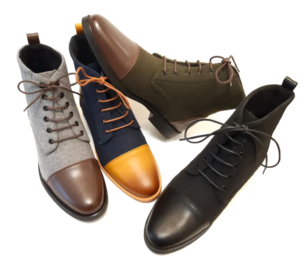 The Traveler's Toecaps in Gray and Dark Brown Precision fit