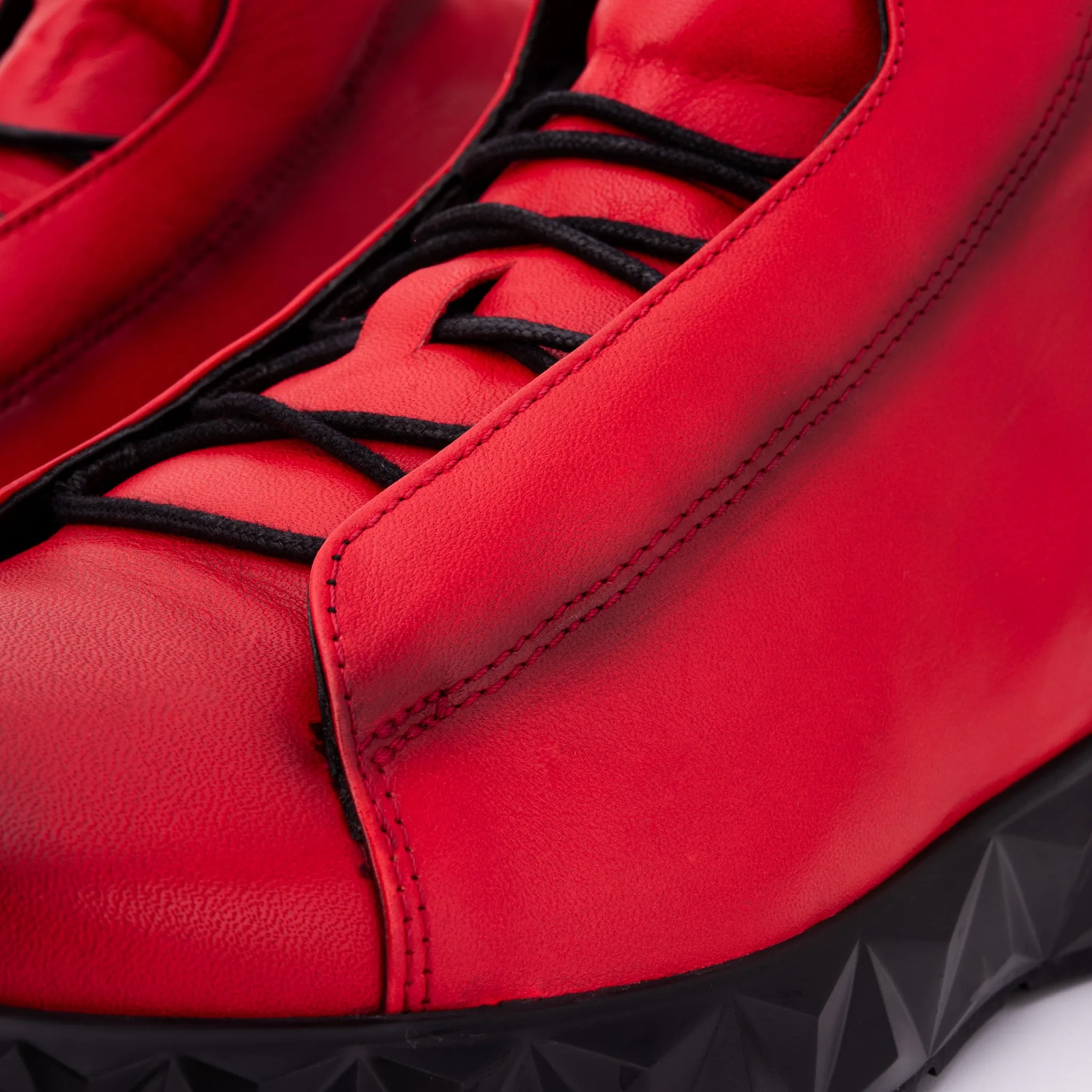 The Vertex Red Leather Men's Sneaker Form-Lock