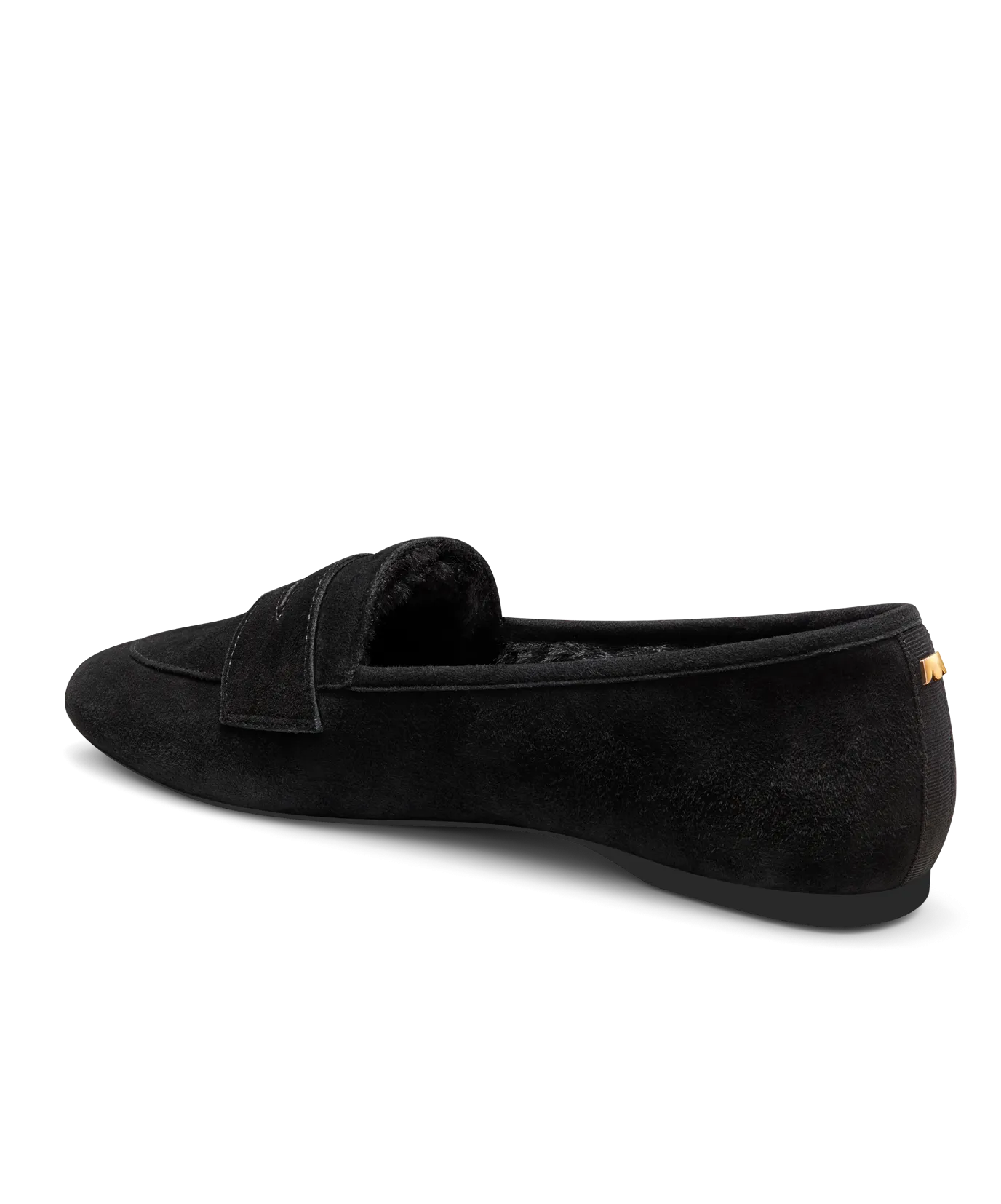 The Vesper - Black Suede Faux Fur Minimal Appeal