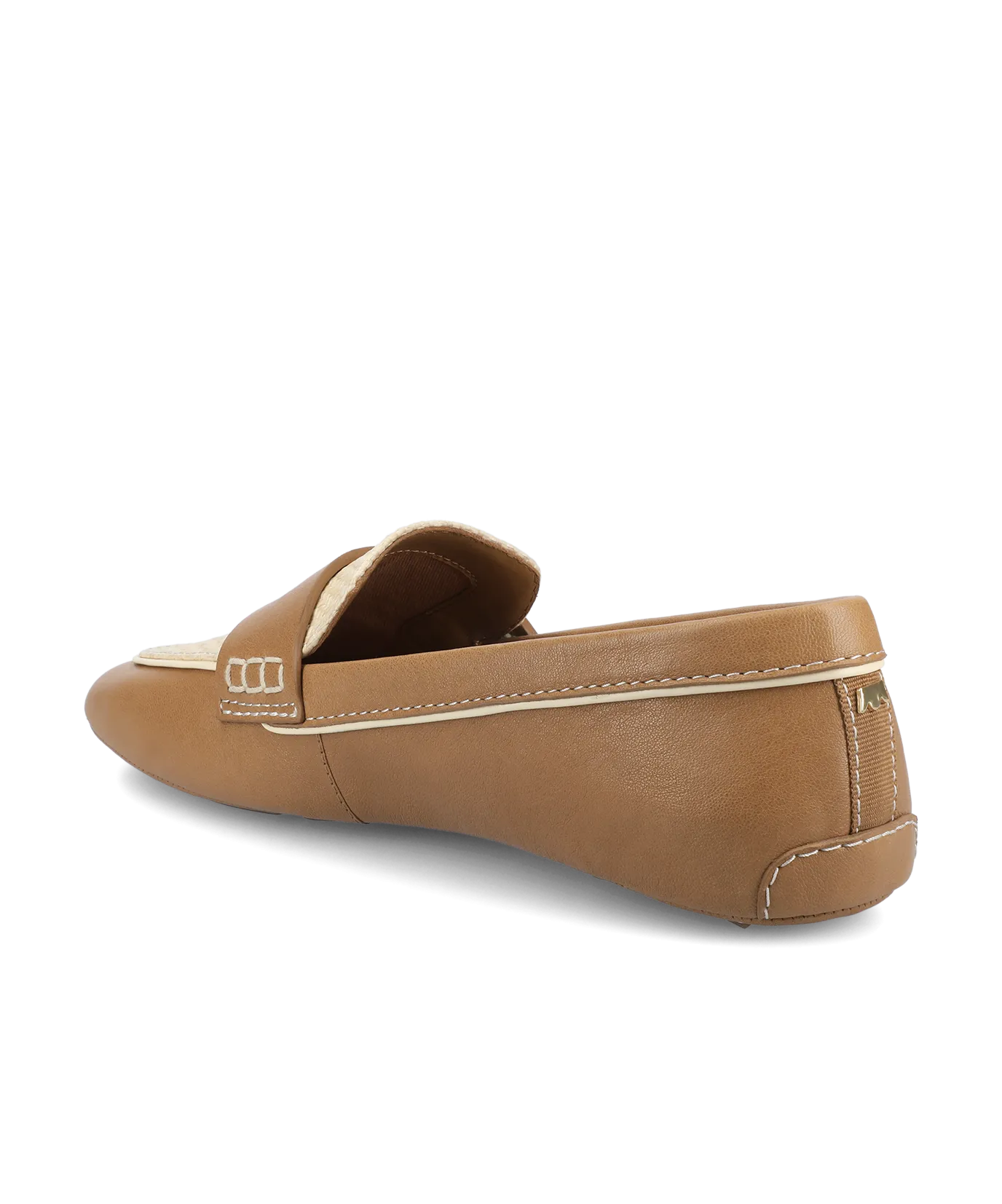The Vesper Driver - Cappuccino Leather Raffia Office Trend