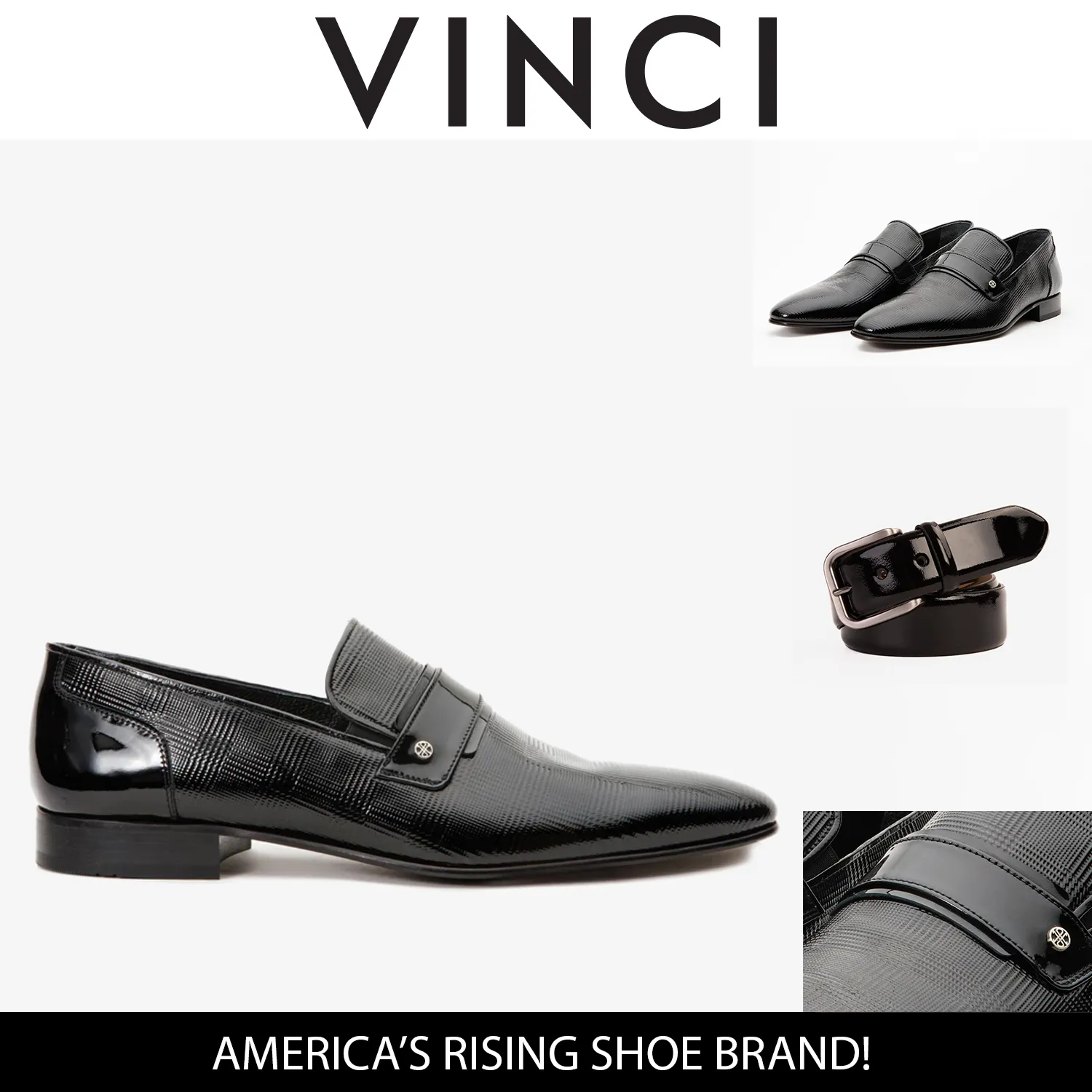 The Warsaw Men Shoe Black Leather Bit Loafer Full-Support