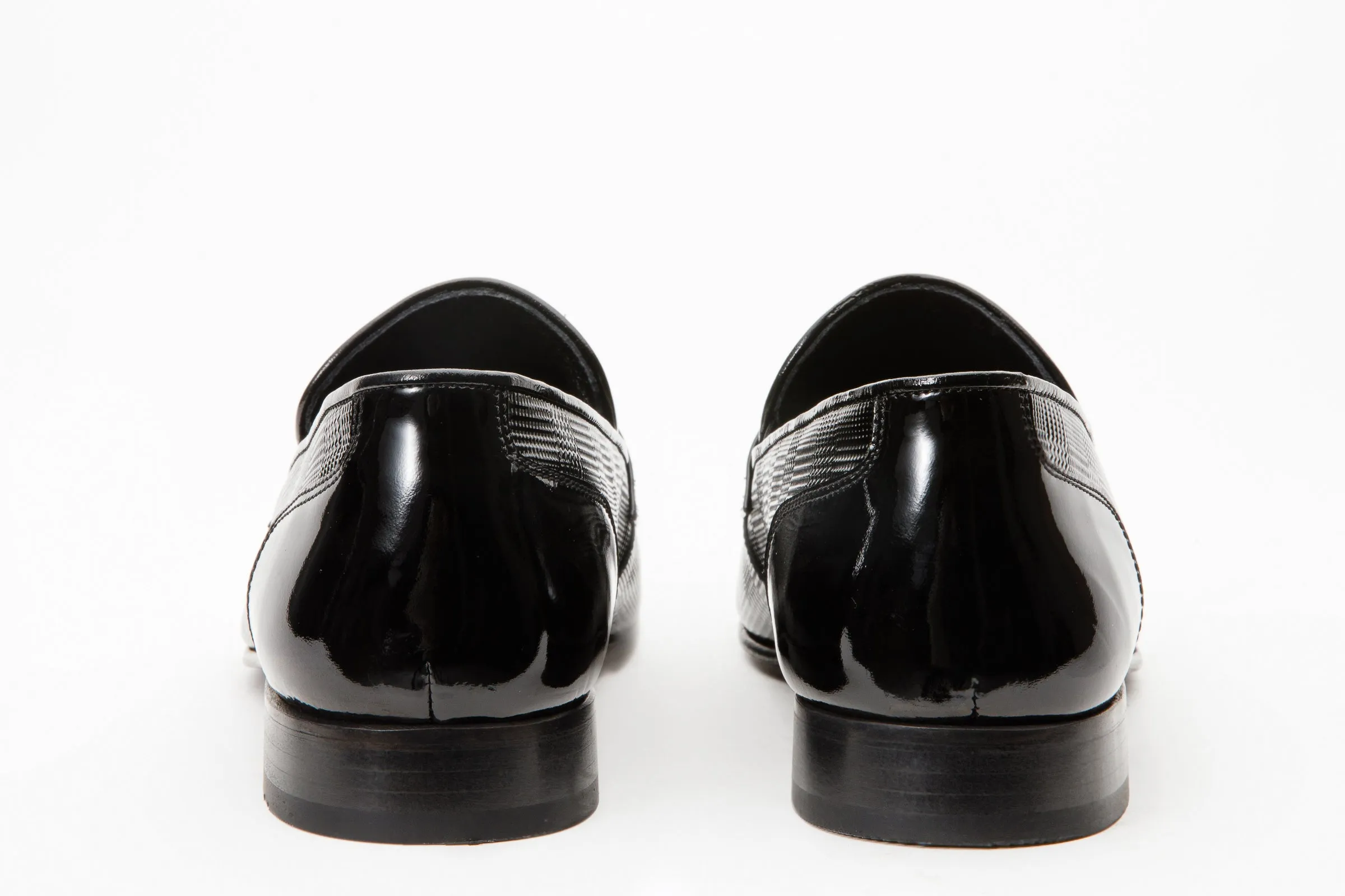 The Warsaw Men Shoe Black Leather Bit Loafer Full-Support