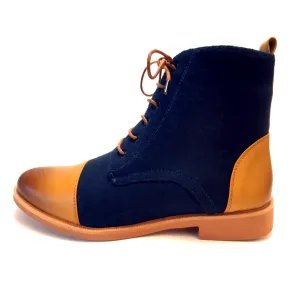 The Traveler's Toecaps in Navy Blue and Light Brown Off Duty