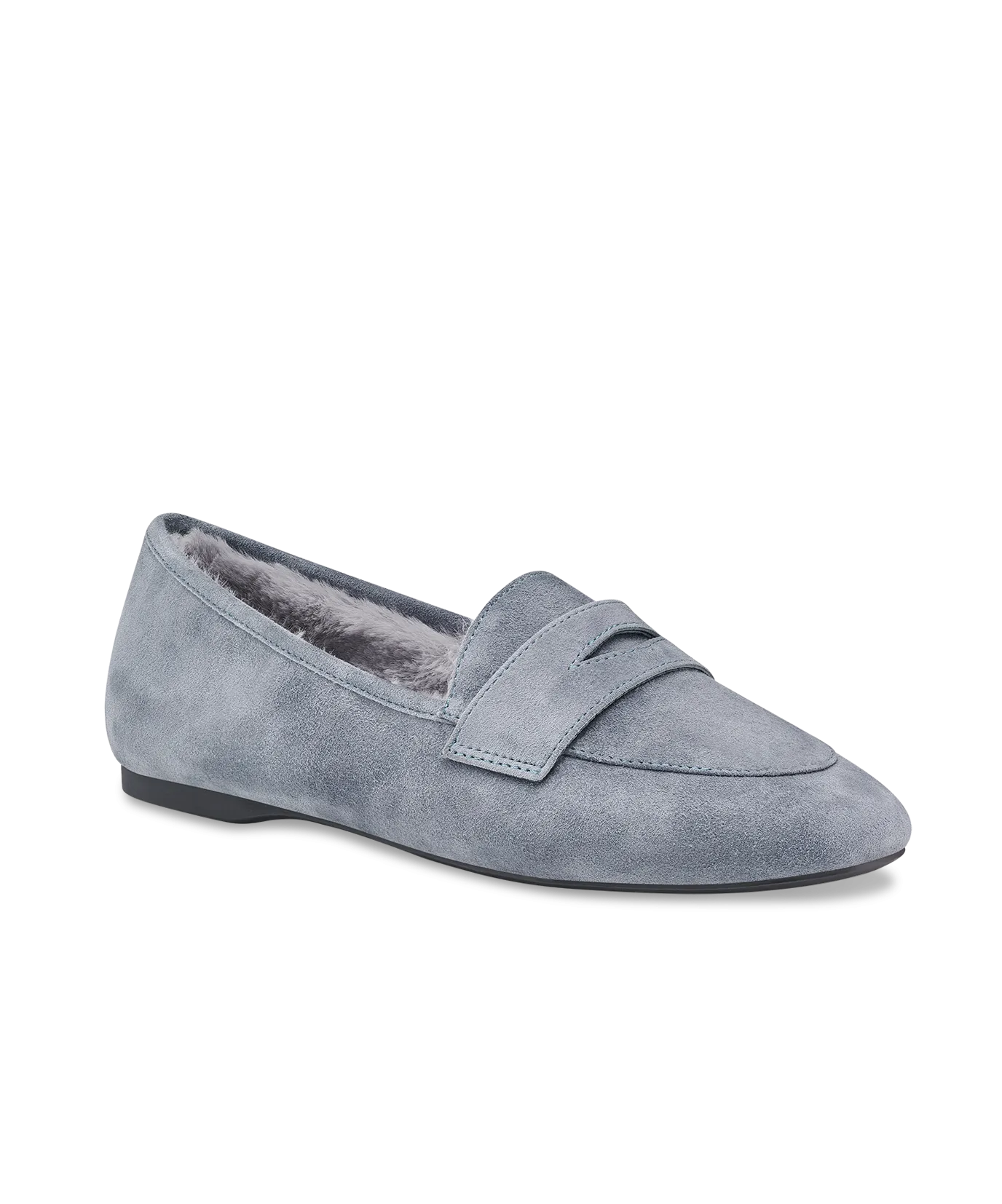 The Vesper - Smoke Suede Faux Fur Sunny Path Premium Slip-on Comfort