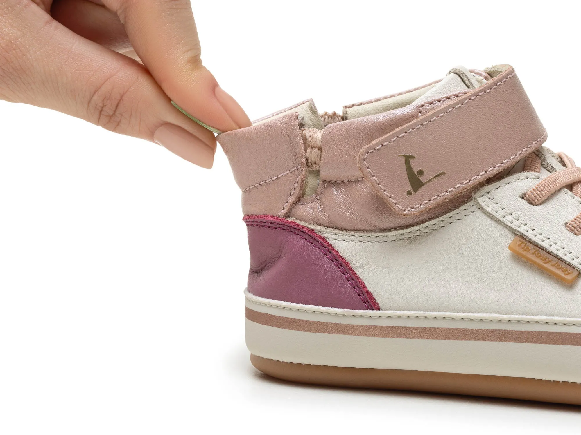 Tip Toey Joey Boy's And Girl's Alley Casual Shoes - Tapioca / Pink Dream Eye Catching