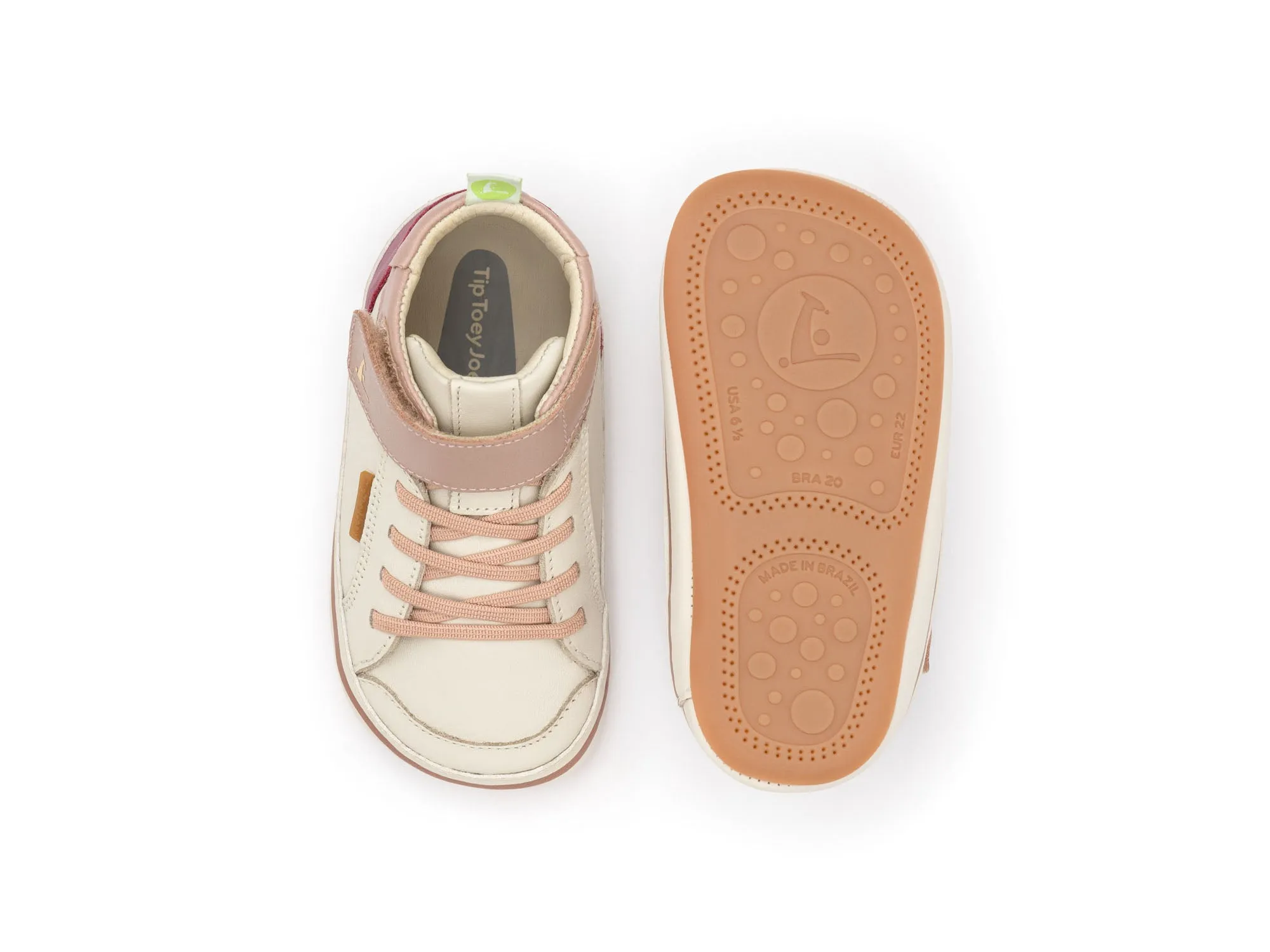 Tip Toey Joey Boy's And Girl's Alley Casual Shoes - Tapioca / Pink Dream Eye Catching