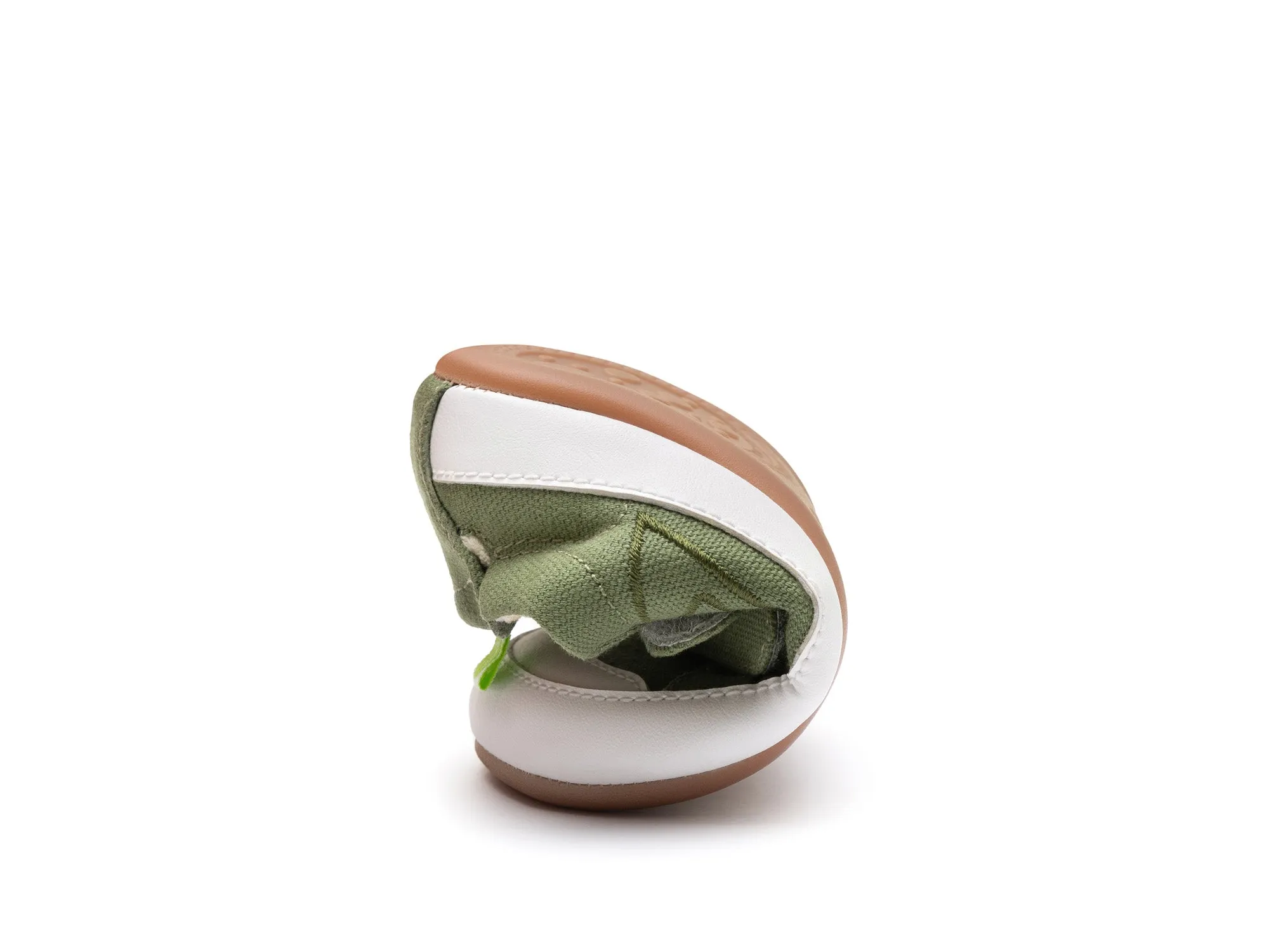 Tip Toey Joey Boy's and Girl's Bossy Green Sneakers - Lona Verde Pistache TPU Outsole