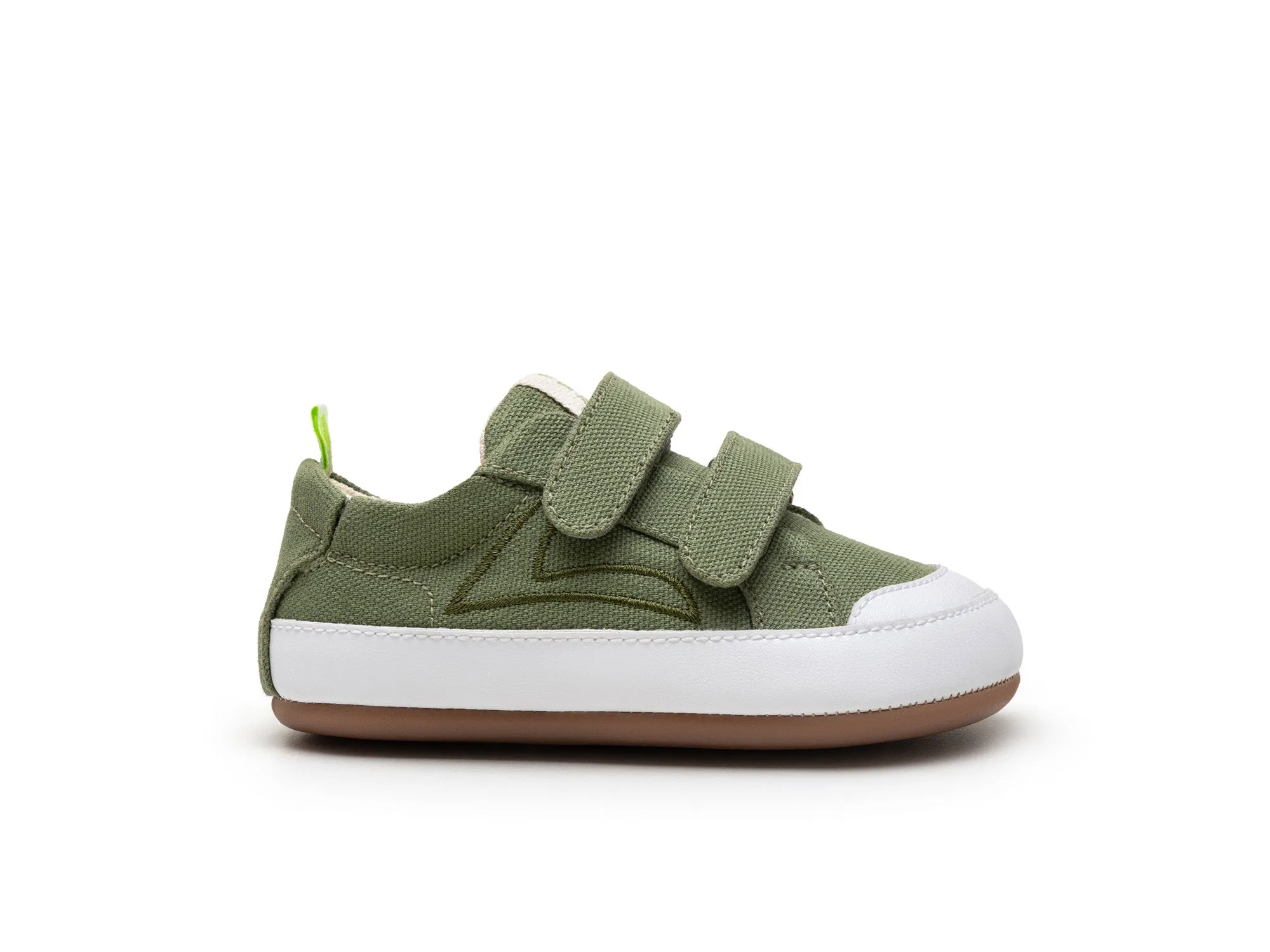 Tip Toey Joey Boy's and Girl's Bossy Green Sneakers - Lona Verde Pistache TPU Outsole