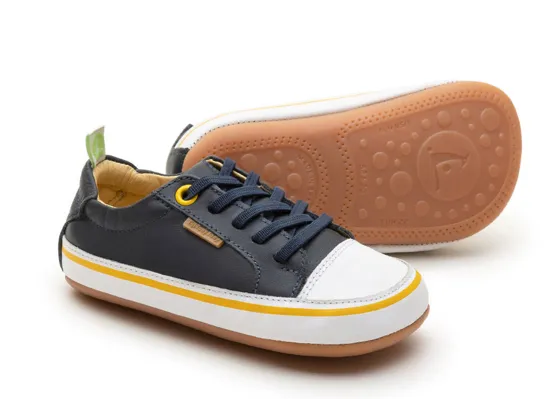 Beach - friendly kids' shoes Kids' spring shoes Tip Toey Joey Boy's and Girl's Funky Colors Sneakers, Navy/White