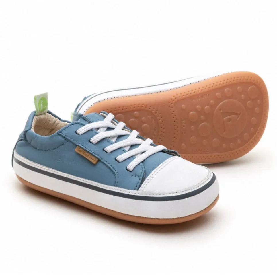 Youth fashion Tip Toey Joey Boy's and Girl's Funky Sneakers, Denim/White