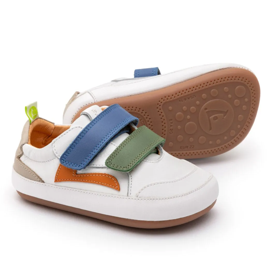 Tip Toey Joey Boy's And Girl's Landy Sneakers - White / Salsa / Blue Tang Modern kids' shoes Toddler - sized shoes