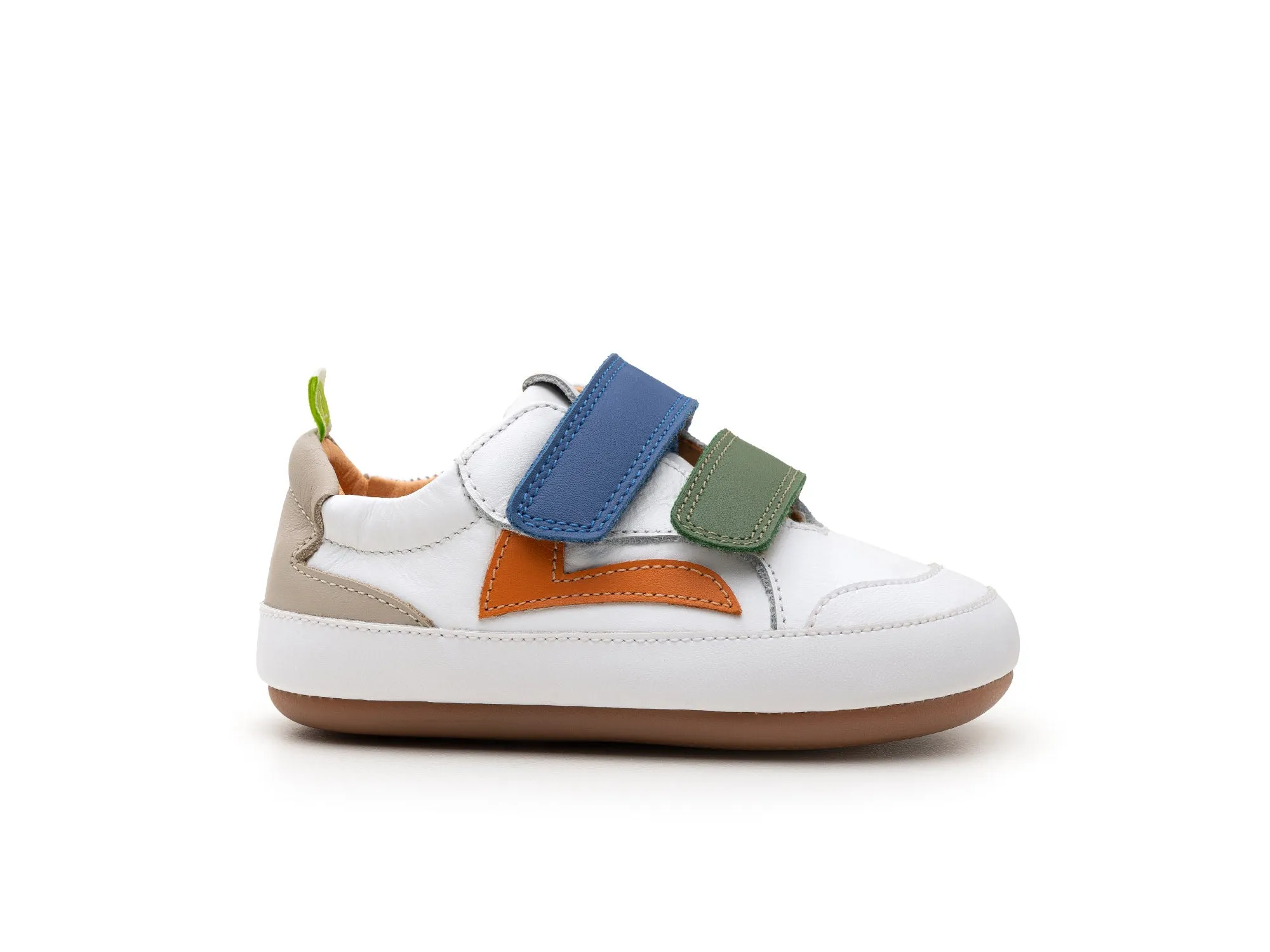 Tip Toey Joey Boy's And Girl's Landy Sneakers - White / Salsa / Blue Tang Cool Kids